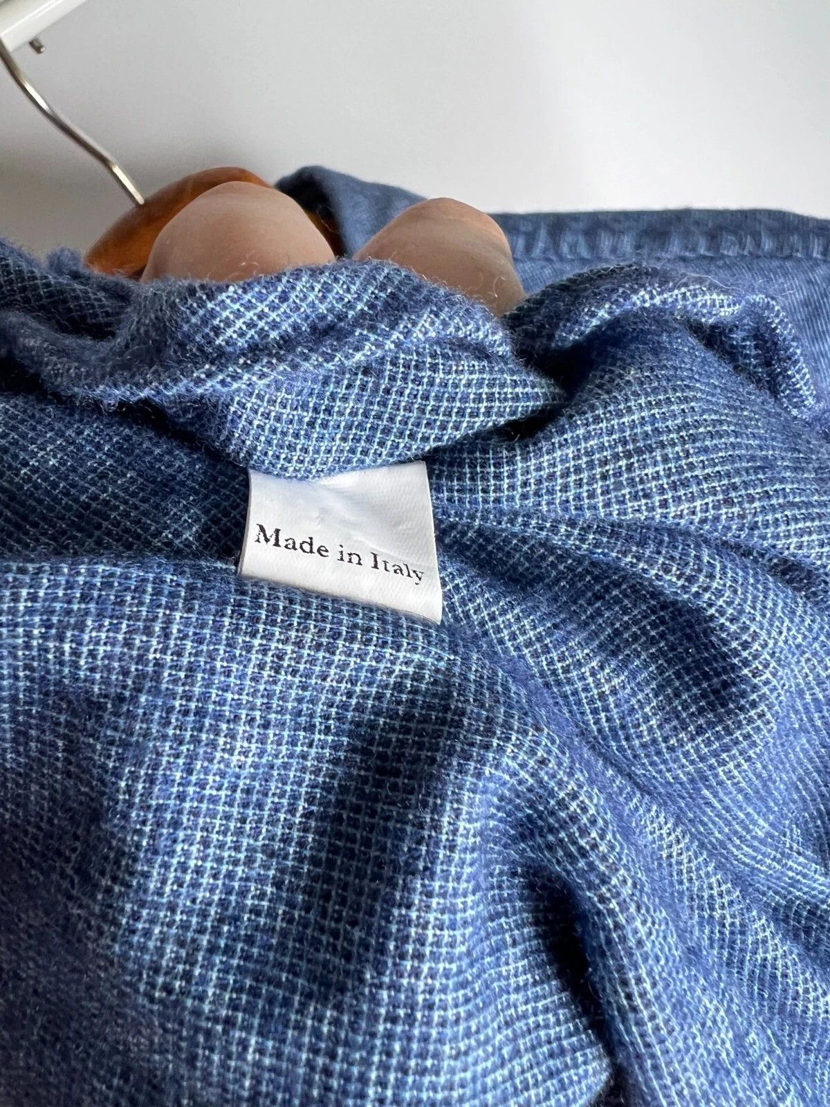 Salvatore Piccolo Salvatore Piccolo Napoli Flannel Blue Casual Shirt 44 17 1/2 Size US L / EU 52-54 / 3 - 11 Thumbnail