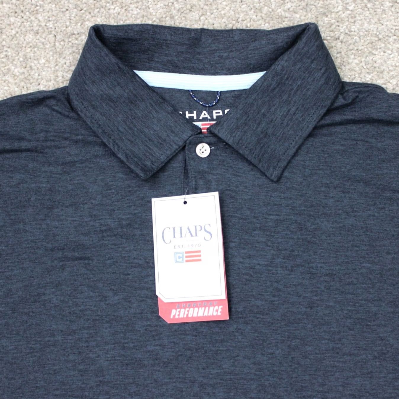 Chaps Chaps Polo Shirt Mens XL Blue Everyday Performance Short Sleeve Stretch Polo Shirt NWT Chaps Golf Fashion Shirt Blues Polo Size US XL / EU 56 / 4 - 4 Thumbnail
