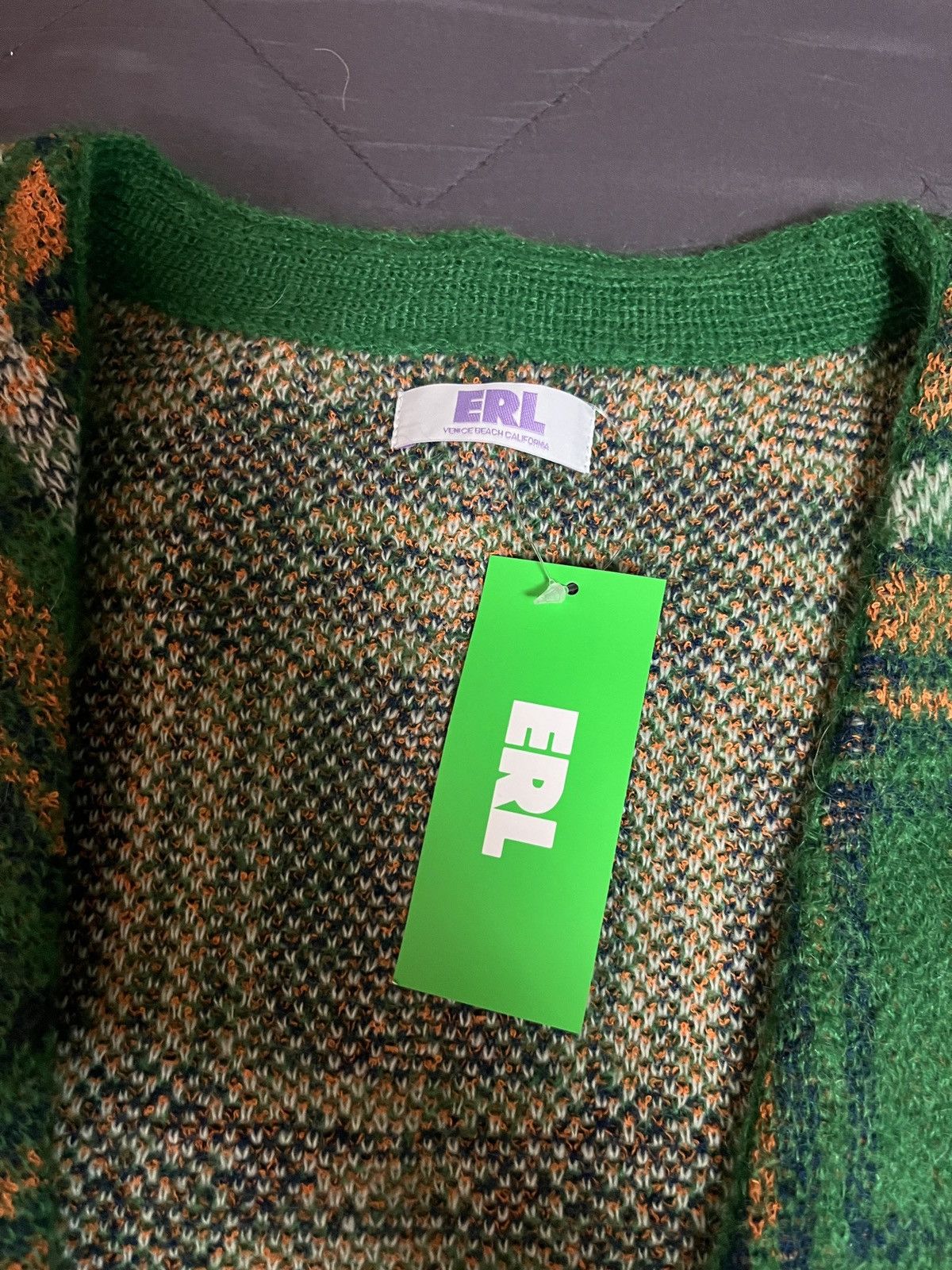 ERL ERL plaid check knit cardigan Size US L / EU 52-54 / 3 - 5 Thumbnail