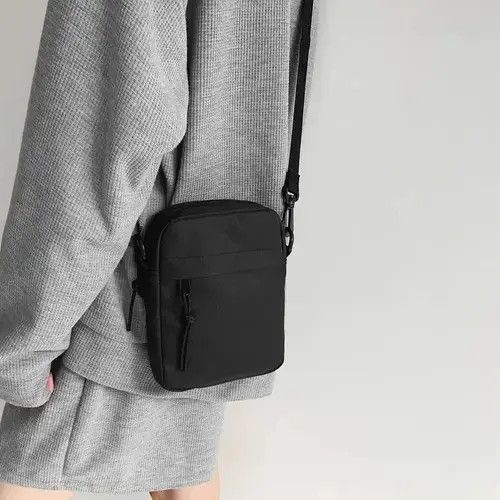 VIBE Casual Canvas Sling with Zipper Small Shoulder Bag Size ONE SIZE - 2 Thumbnail