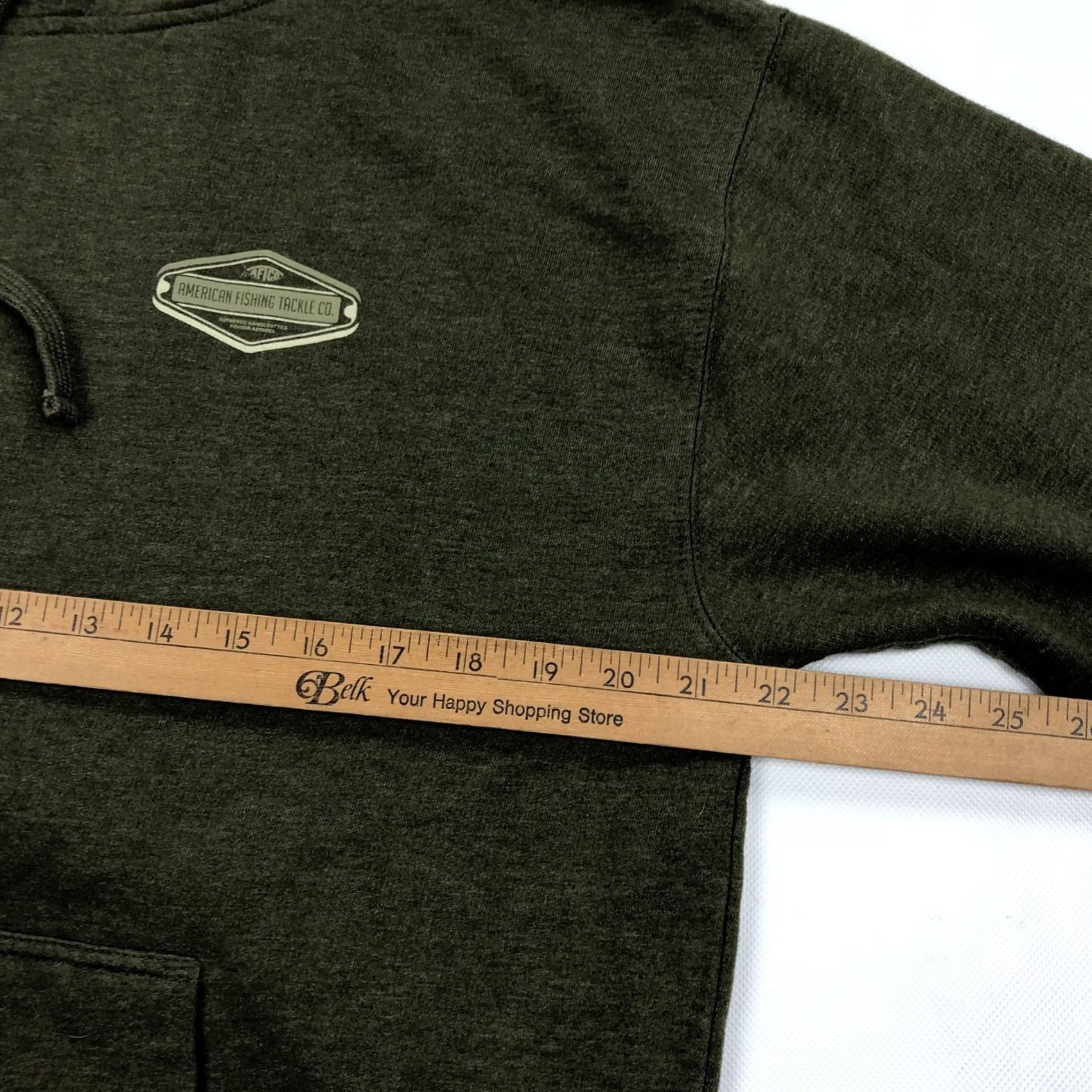 Vintage AFTCO Hoodies Pullover Women's Green Logo Graphic Print Drawstring Pockets Long Sleeve Cotton Blend Fleece L Size L / US 10 / IT 46 - 5 Thumbnail