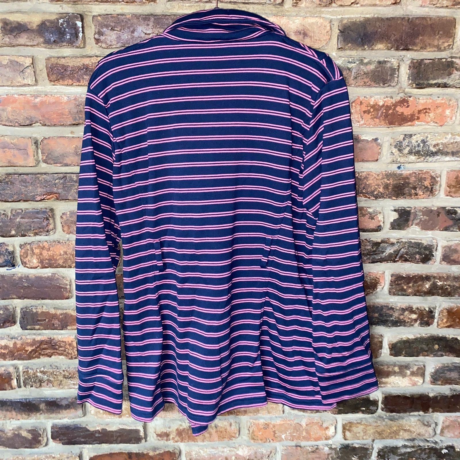 Merona NWT Merona Navy Blue Pink Double Breasted Knit Jacket XL Size XL / US 12-14 / IT 48-50 - 7 Thumbnail