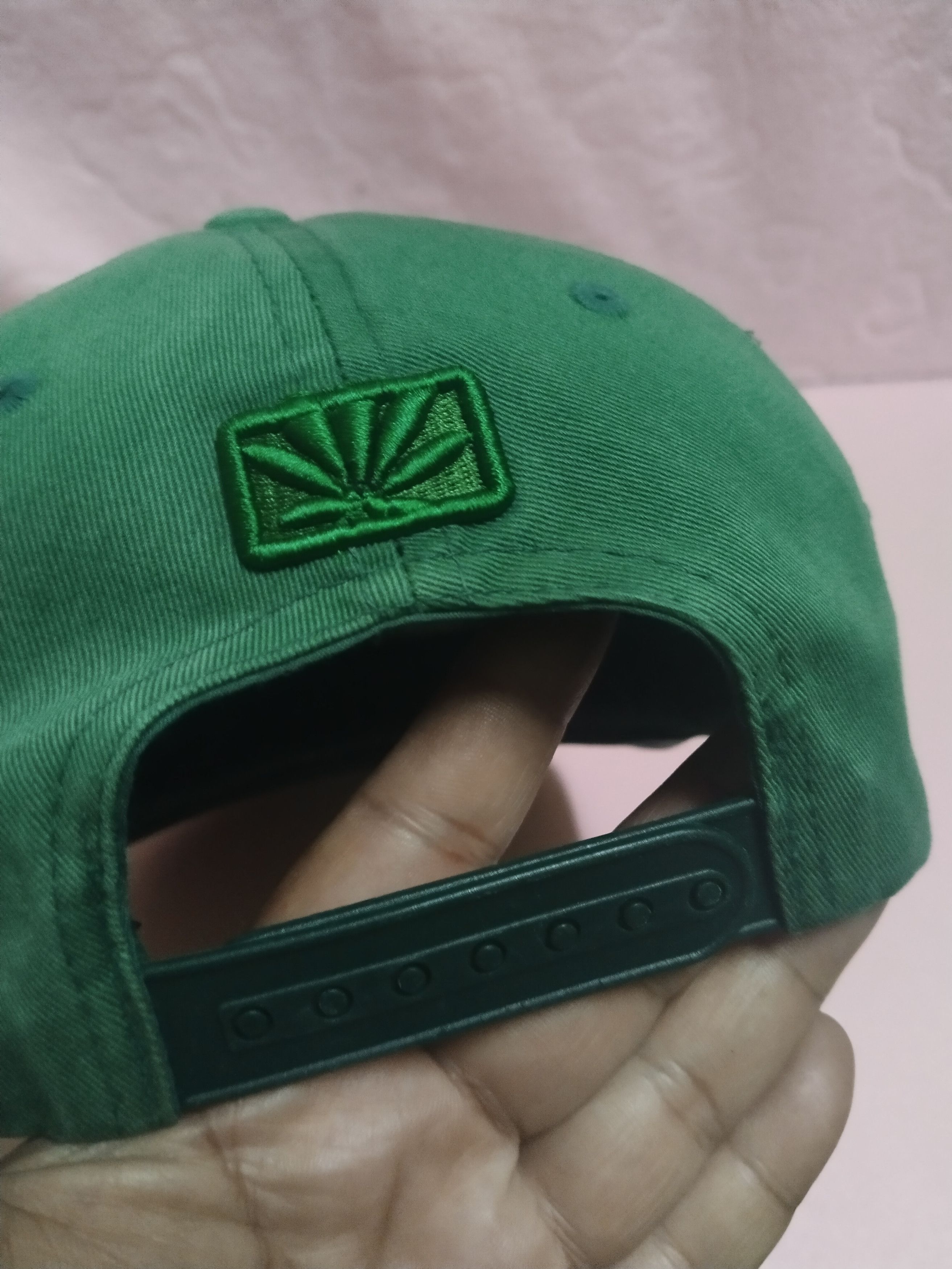 Japanese Brand RARE SUN FADED MARIJUANA EMBROIDERY HAT Size ONE SIZE - 6 Thumbnail