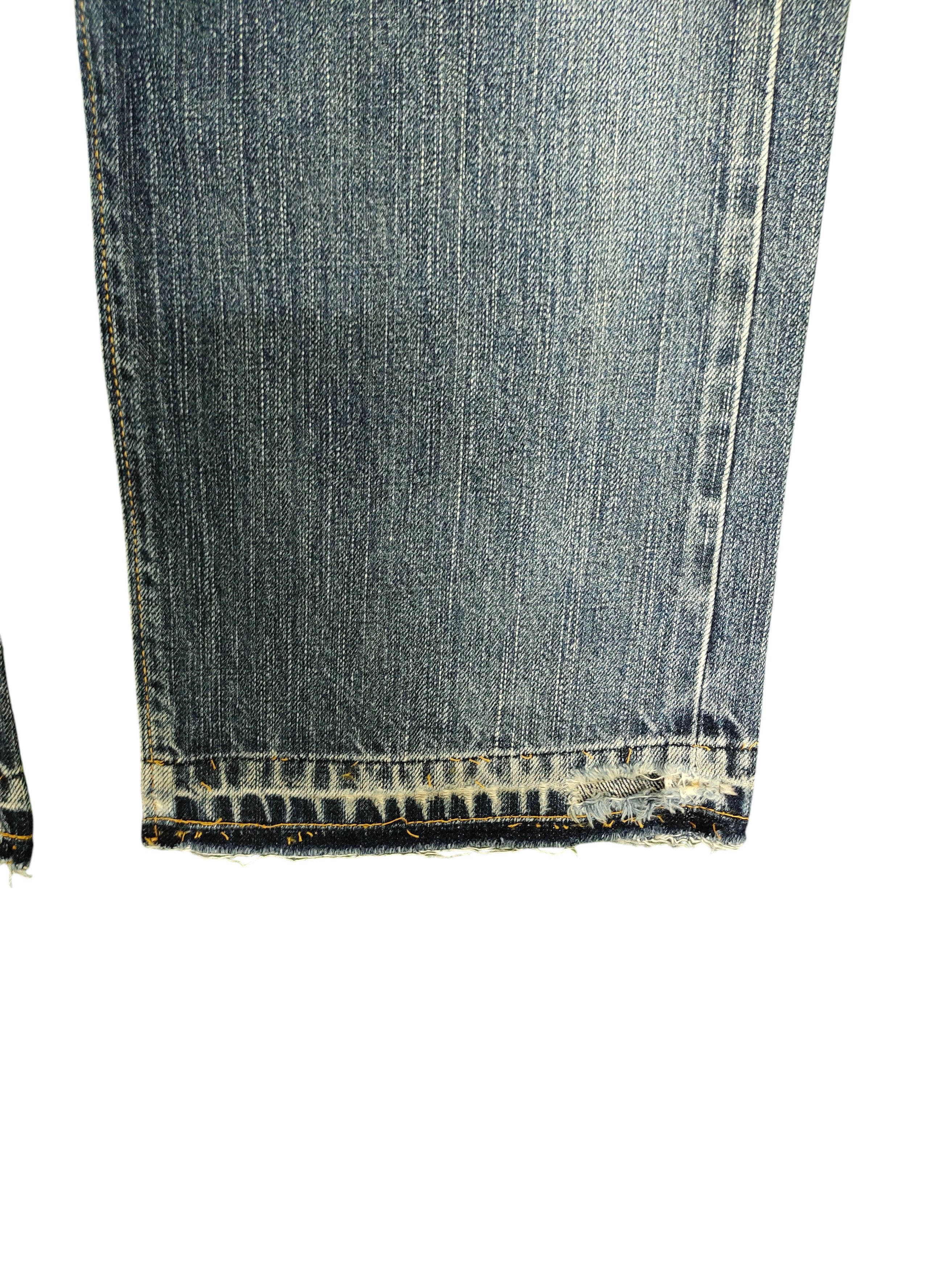 Number (N)ine × Undercover Vintage 90s Edwin 505zx Selvedge Leather Distress Denim Jean Size US 36 / EU 52 - 4 Thumbnail