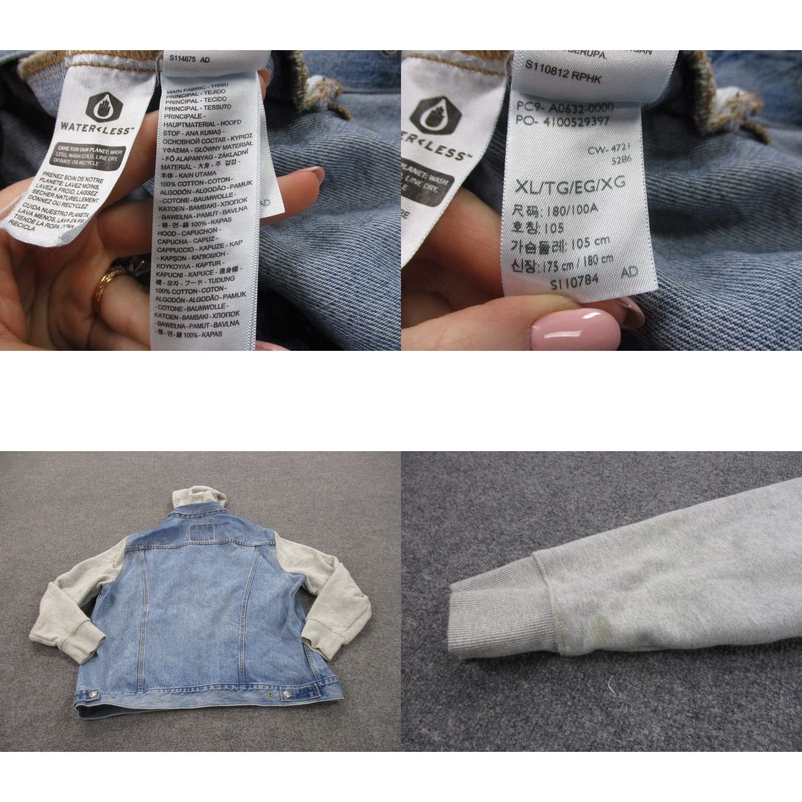 Levi's Levi's Jacket Mens XL Blue Denim Vintage Trucker Outdoors Windbreaker Jacket With Hooded Lined Pockets Thermal Size US 36 / EU 52 - 8 Thumbnail
