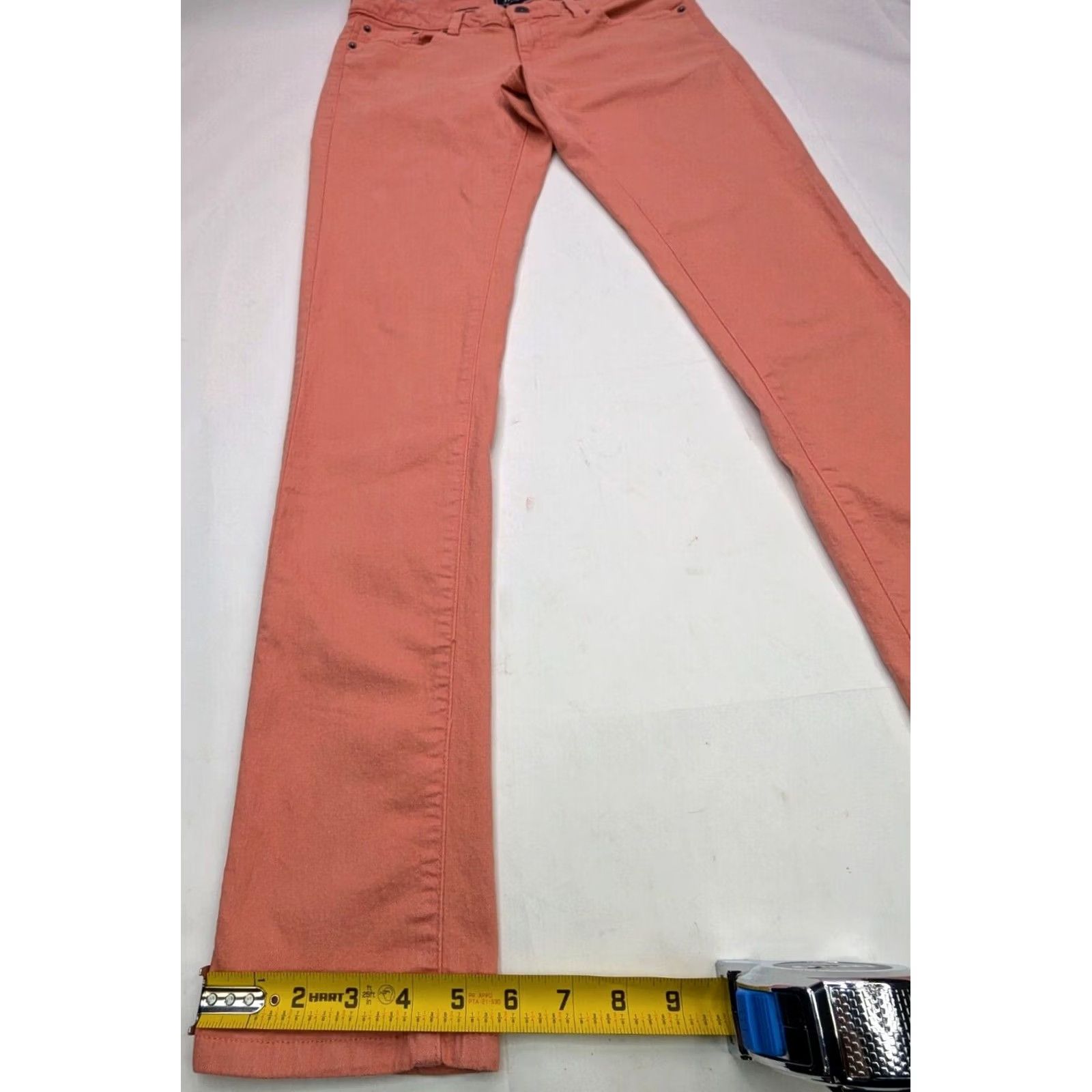 The North Face The North Face Jeans Women's 4 Reg (30x33) Low Rise Skinny Coral Denim Spring Summer Slim Stretch NWT USA Pattern Solid Logo Button Zipper USA Theme Size 27" / US 4 / IT 40 - 2 Thumbnail