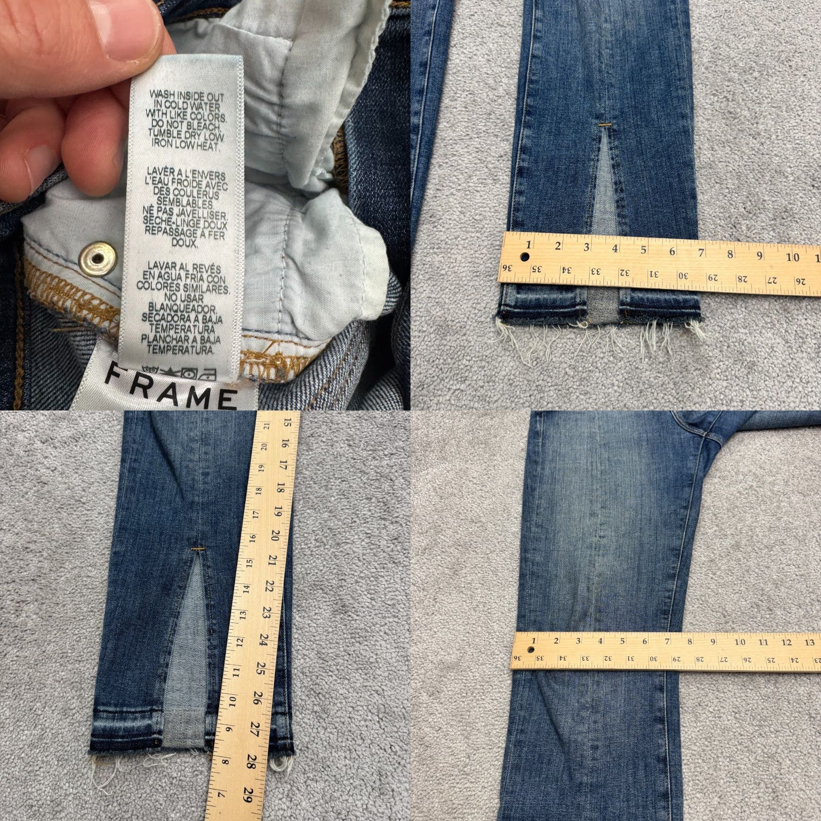 Frame FRAME Jeans Womens 28 Dark Blue Frame Le Nouveau Straight Leg Denim 5-Pocket City Grunge Streetwear Vintage No Size 28" / US 6 / IT 42 - 9 Thumbnail