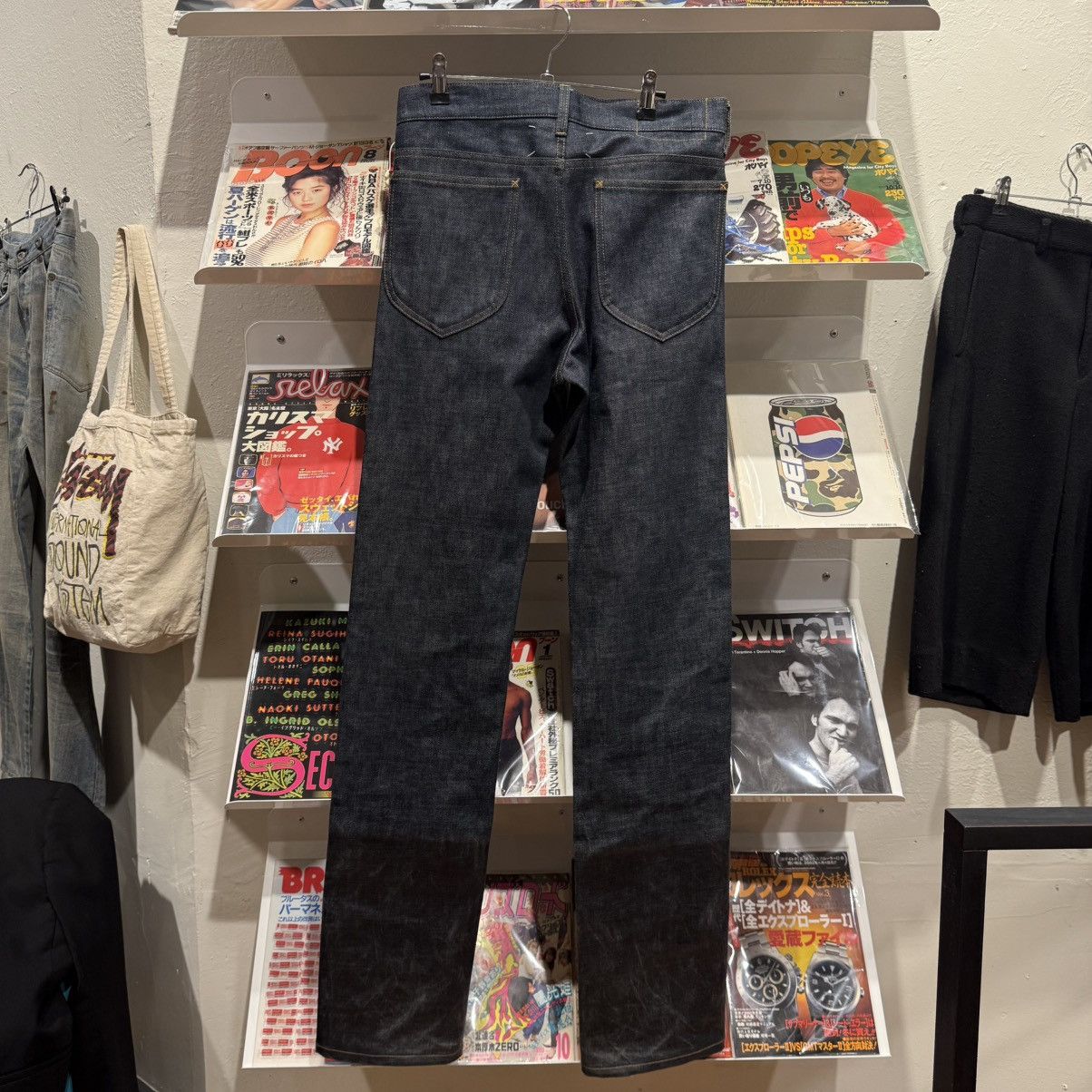Maison Margiela Maison Margiela Denim Trouser with Lacquered Cuff Size US 27 - 2 Thumbnail
