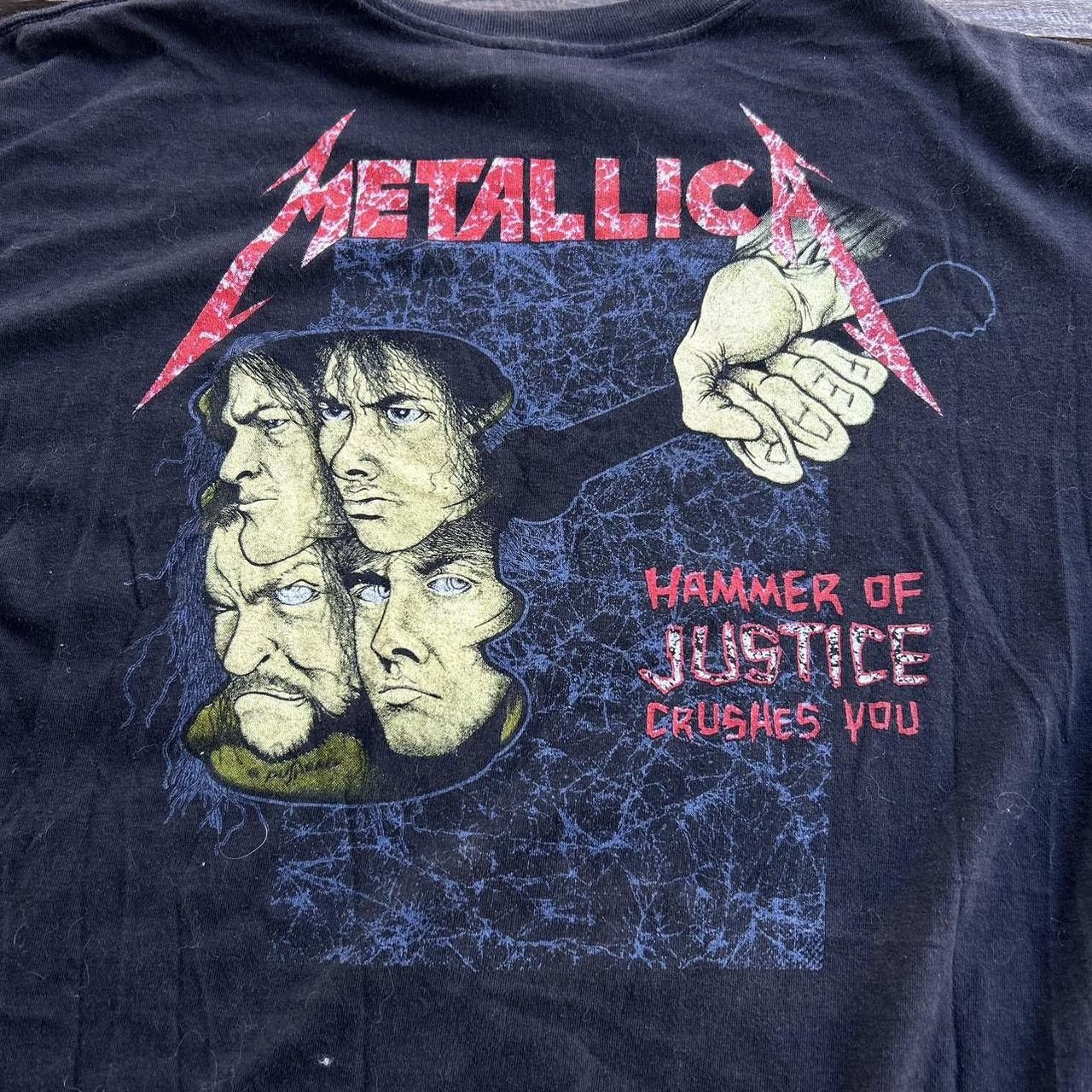 Band Tees Vintage 1988 Metallica Damaged Justice Band Tee T-Shirt Size US XL / EU 56 / 4 - 4 Thumbnail