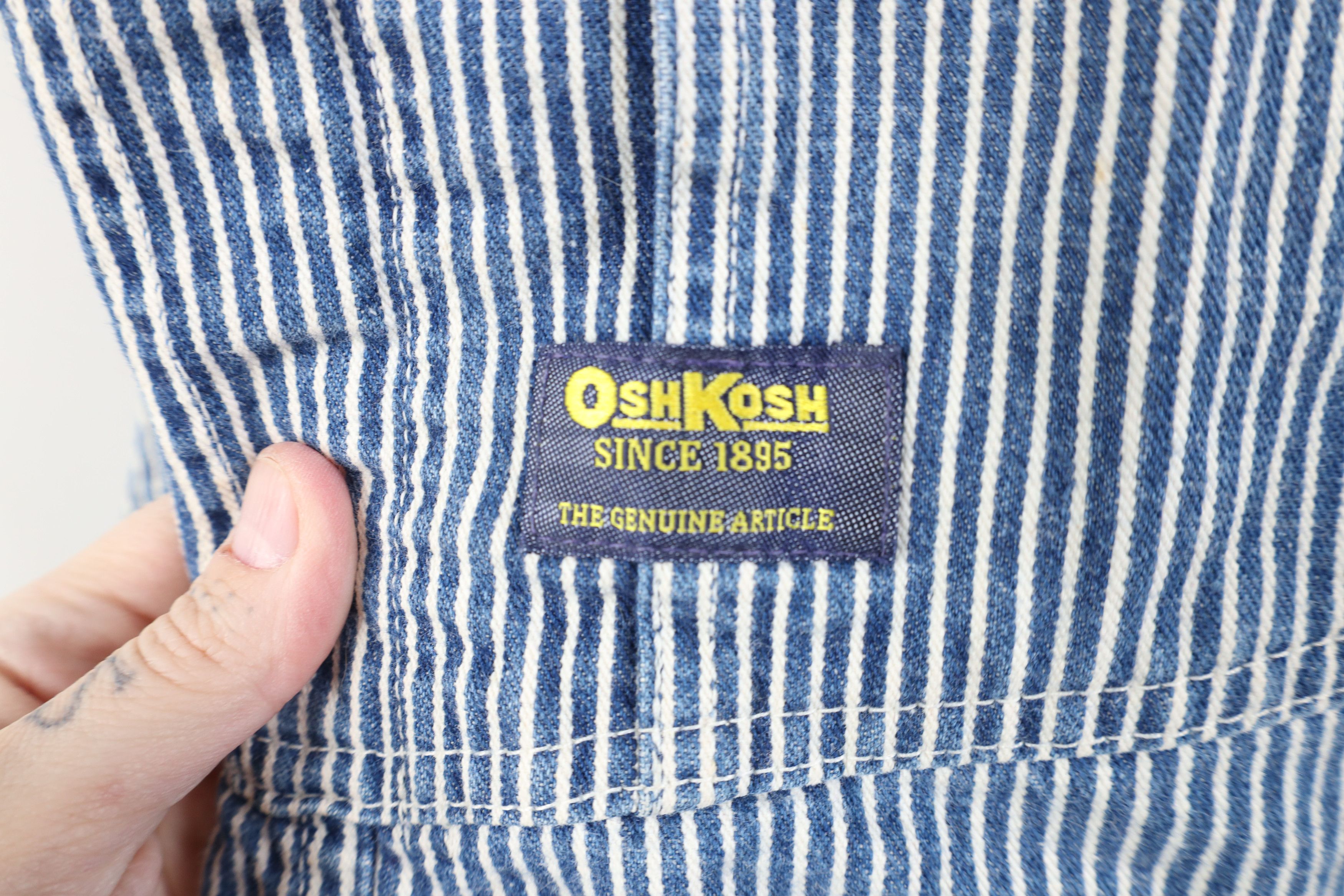 Oshkosh Vintage 70s OshKosh B'Gosh Hickory Striped Overalls Size US 36 / EU 52 - 11 Thumbnail