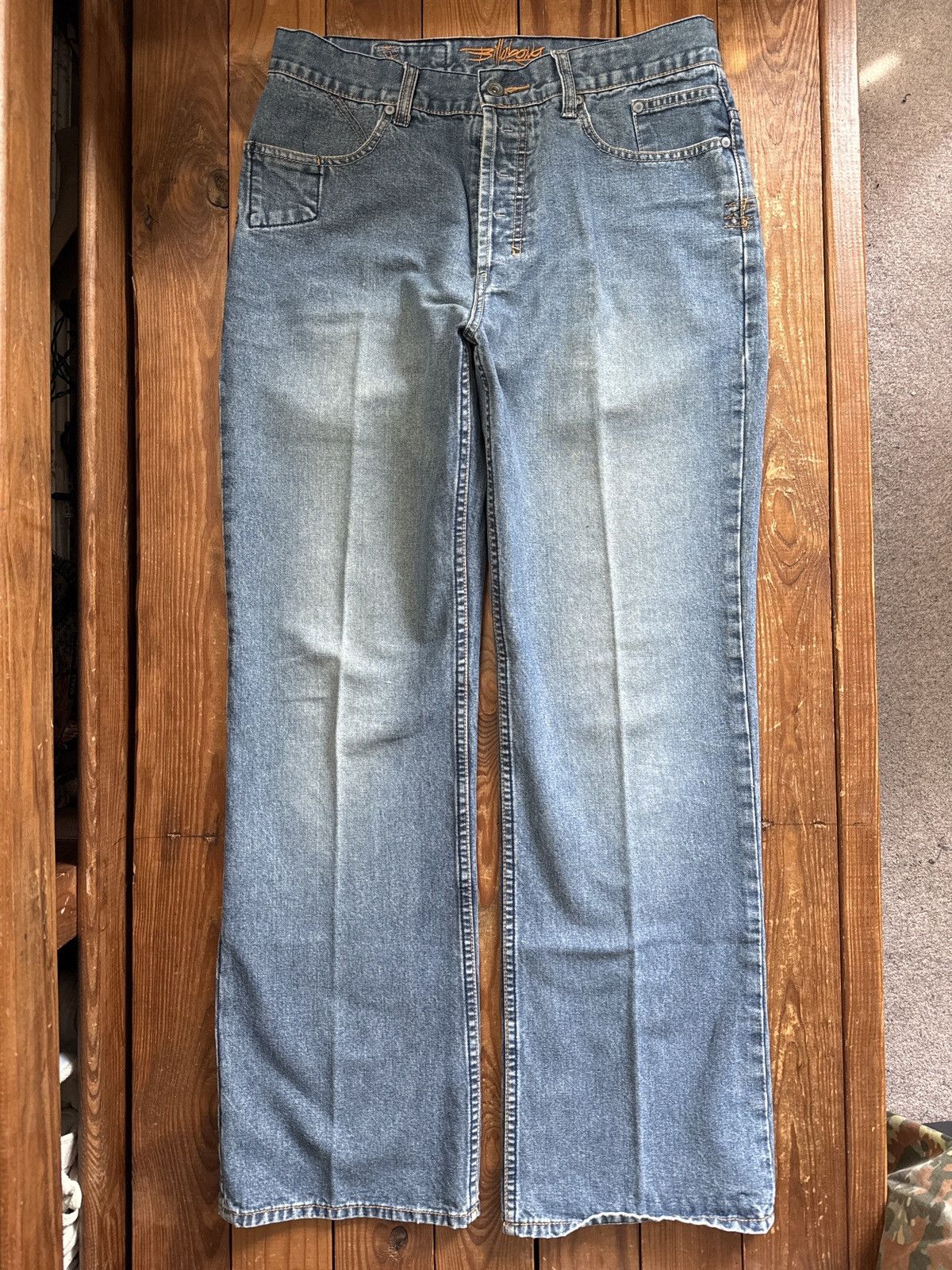 Billabong × Vintage Vintage T2K Billabong Baggy Button Fly Blue Jeans Size US 32 / EU 48 - 2 Thumbnail