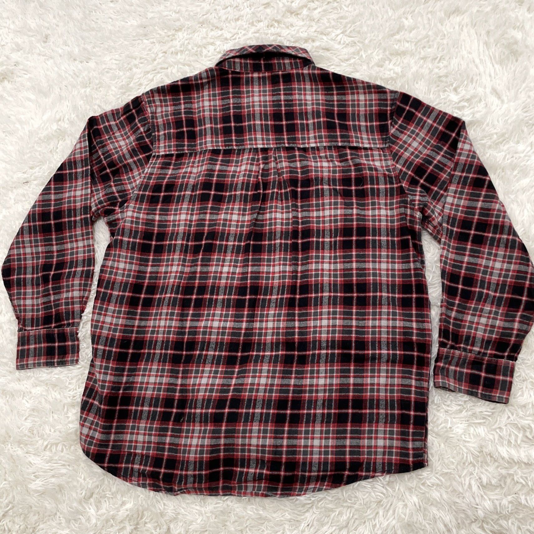 Sears VINTAGE Field & Stream Shirt Mens XL Red Gray Black Buffalo Plaid Flannel Button-Up Casual Workwear Outdoor 90s style Size US XL / EU 56 / 4 - 2 Thumbnail