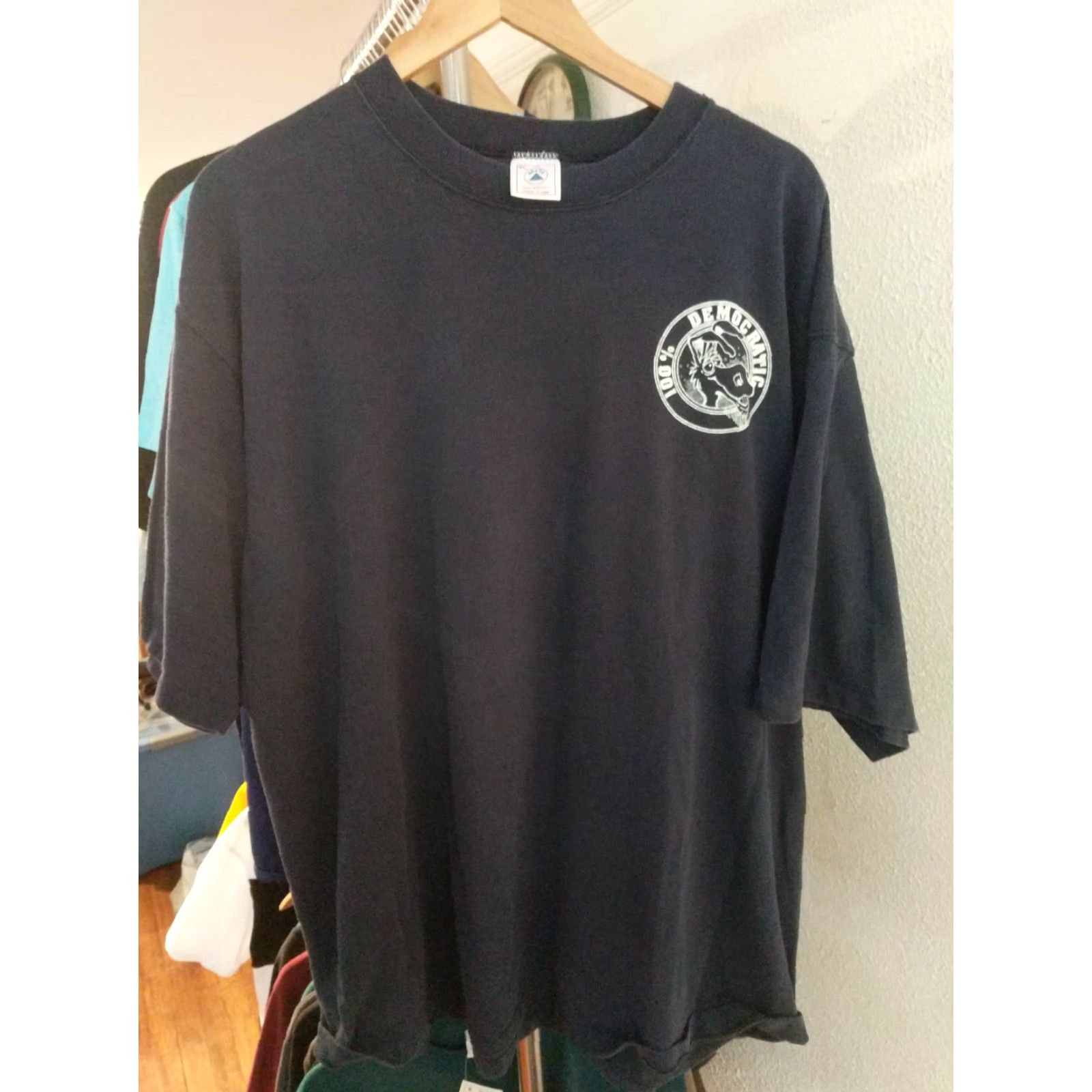 Delta VINTAGE 80s 90s Made In USA 100% Democrat Donkey DNC XL T Shirt heavy cotton Delta pro weight Mens Shirt XL 100% Cotton USA Donkey Democrat Size US XL / EU 56 / 4 - 2 Thumbnail