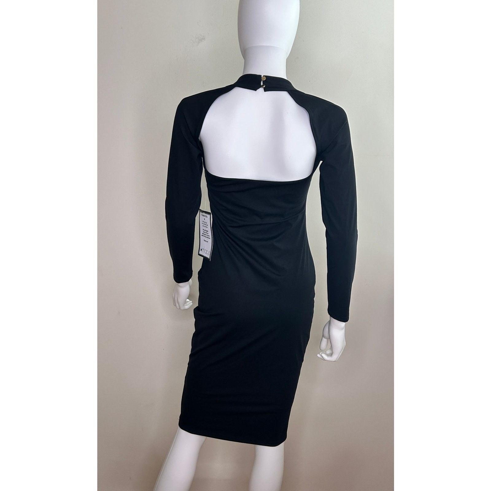 Bebe bebe Cold Shoulder Halter Bodycon Cocktail Dress Women S NWT Size S / US 4 / IT 40 - 3 Thumbnail