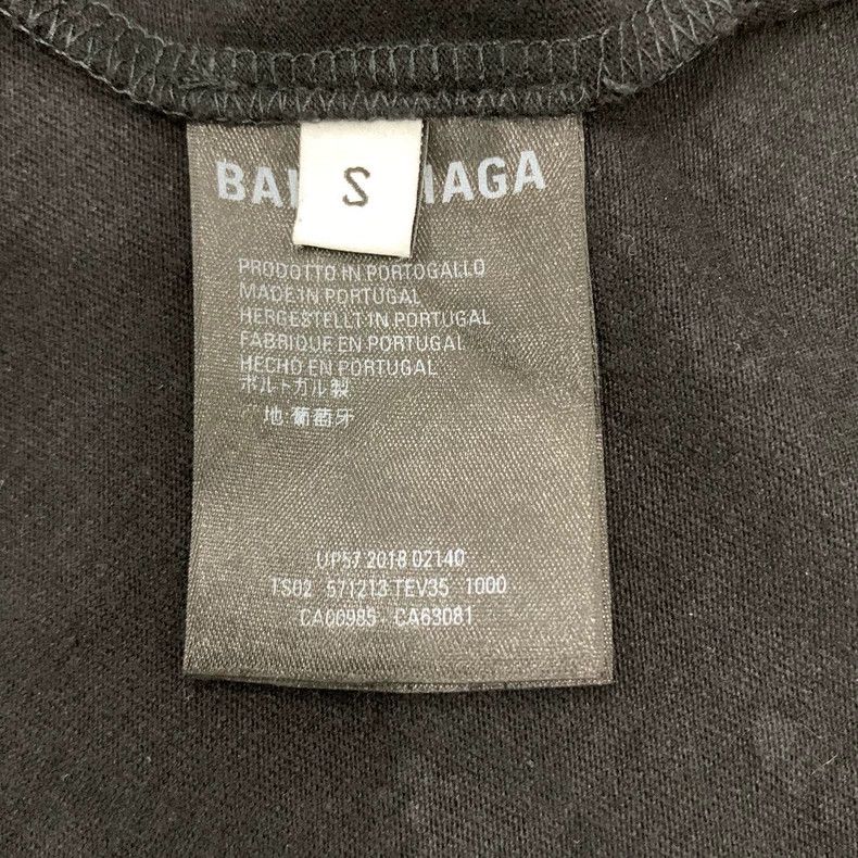 Balenciaga Balenciaga Round neck black cotton short sleeve tee with r Size S / US 4 / IT 40 - 6 Thumbnail