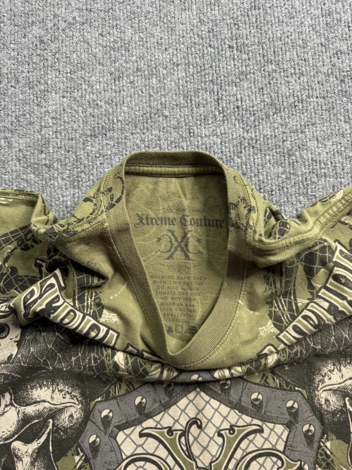Other Y2K Xtreme Couture Affliction Green T-Shirt Mens L Size US L / EU 52-54 / 3 - 4 Thumbnail
