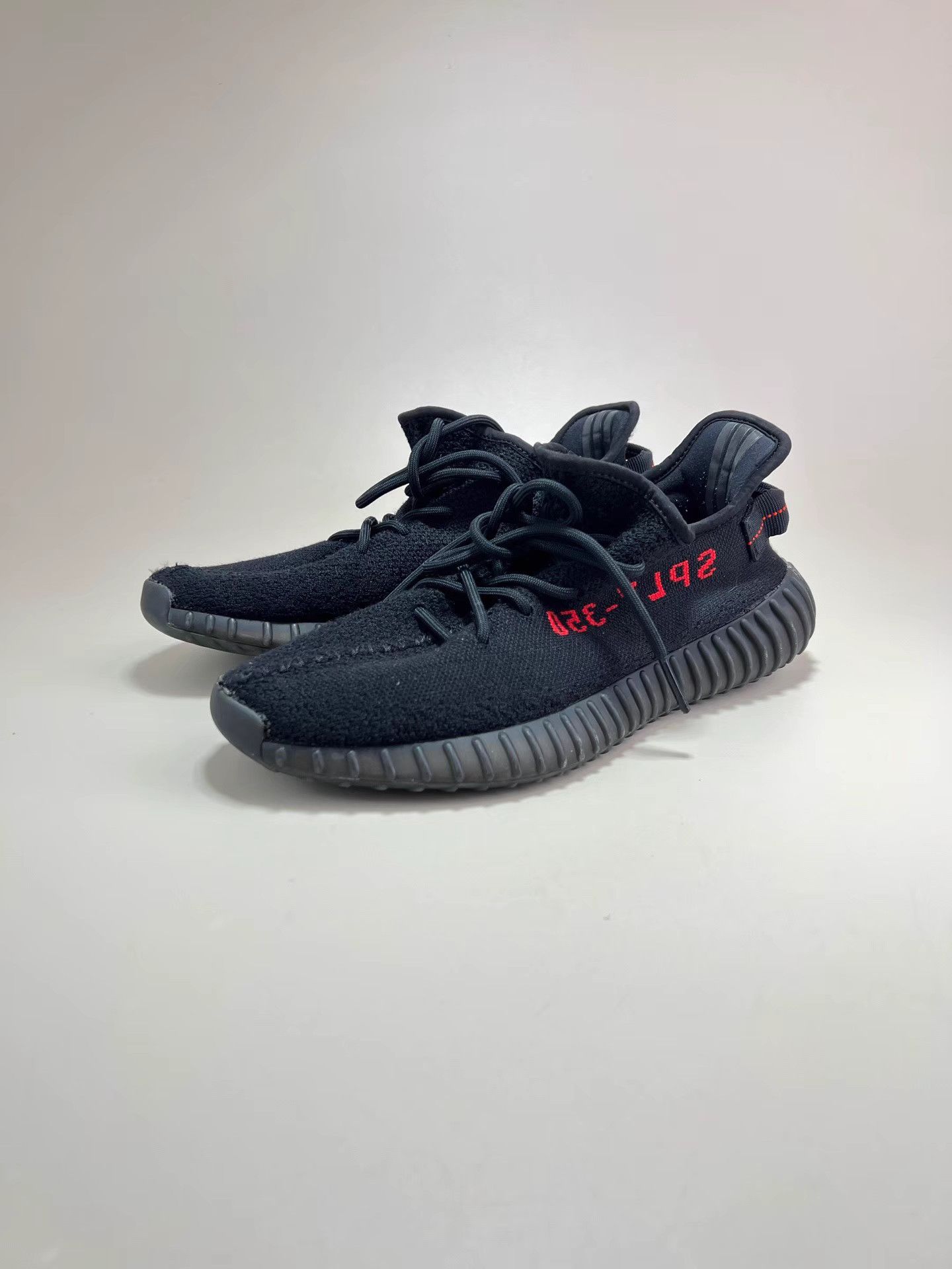 Yeezy YEEZY 350 V2 Black Red Sneakers Size US 11.5 / EU 44-45 - 1 Thumbnail