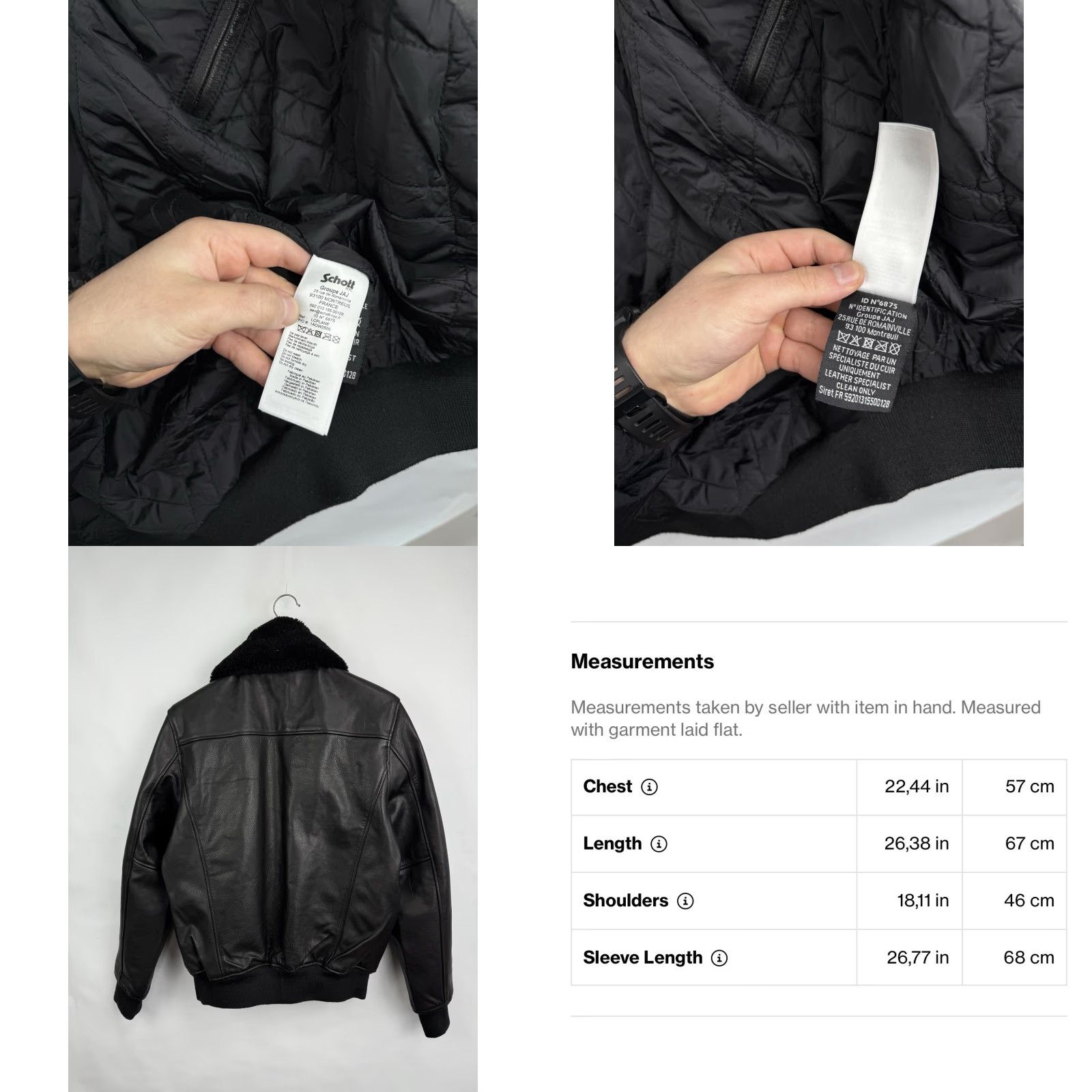 Schott VINTAGE Schott NYC A-2 Flight Jacket M Leather Black Mens Size US M / EU 48-50 / 2 - 9 Thumbnail
