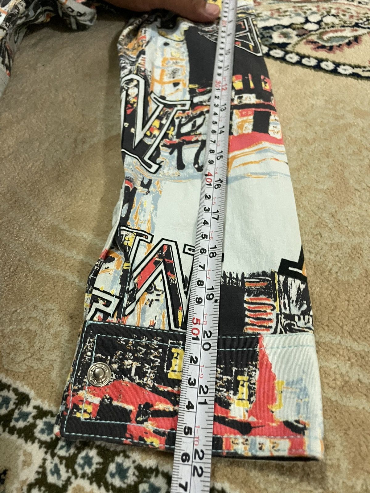 Designer × Jean-Michel Basquiat × Vintage Vtg Designer by Jean Micheal Bisquat Crooped Denim Jacket Size S / US 4 / IT 40 - 10 Thumbnail