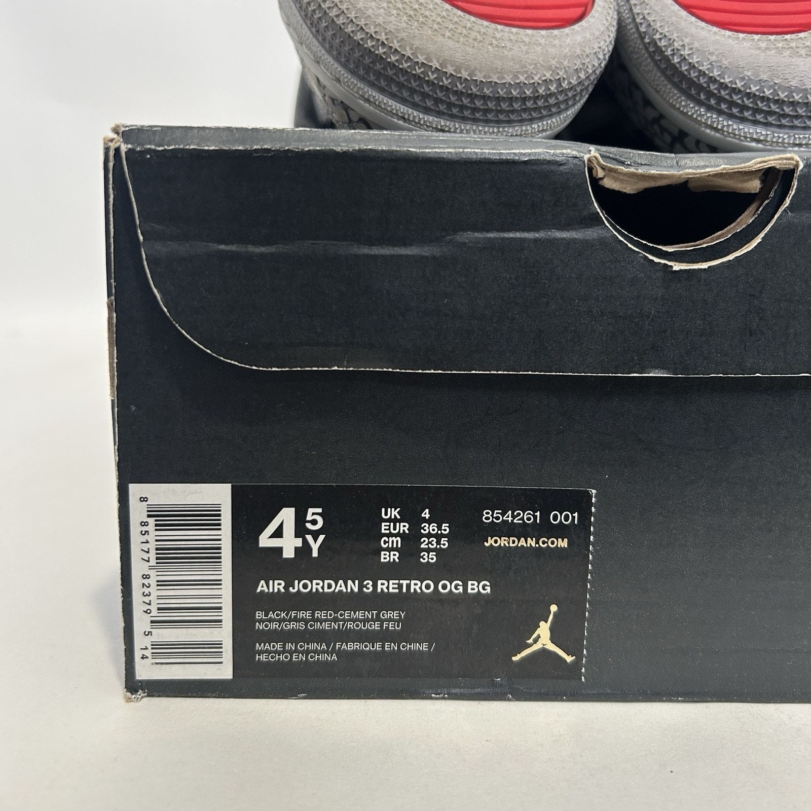 Nike Nike Air Jordan Retro 3 BG “Black Cement” 2018 Size US 6 / IT 36 - 9 Thumbnail