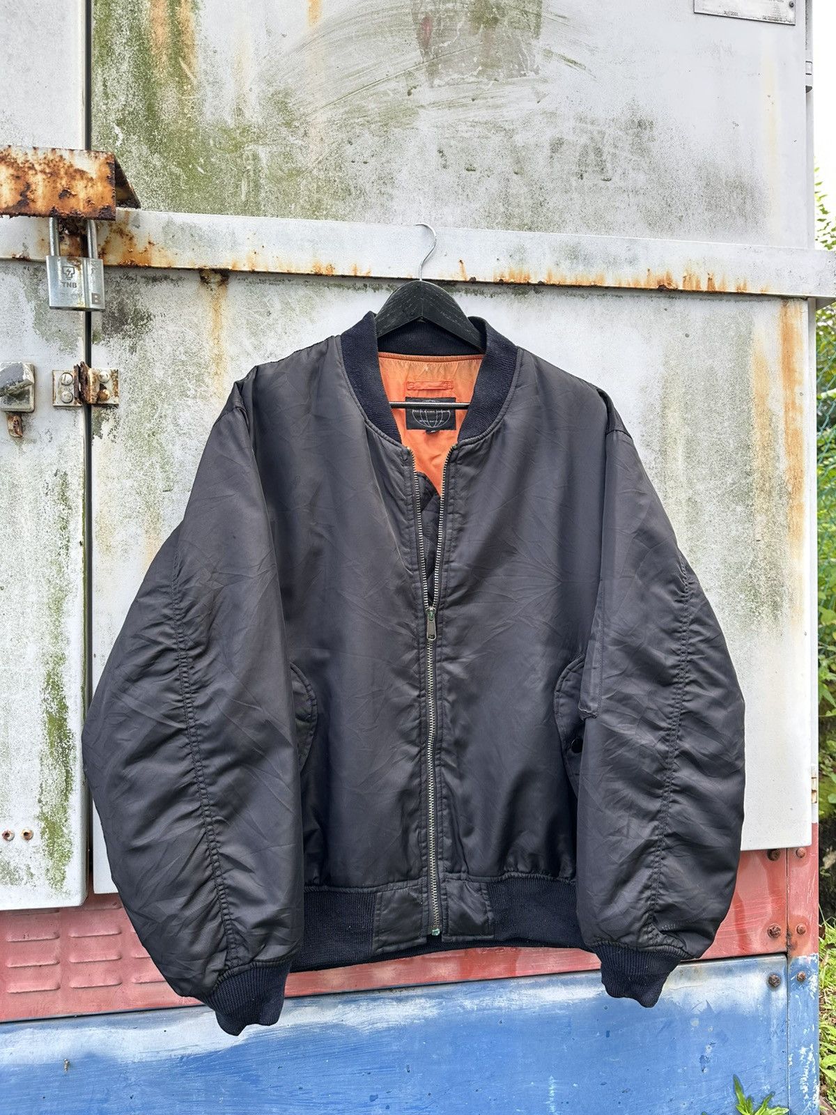 Vintage 🪖Vintage MA-1 Man Intermediate Oversized Bomber Jacket Size US XXL / EU 58 / 5 - 3 Thumbnail