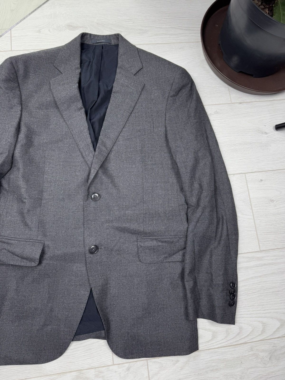 Boglioli Boglioli Dover Grey Wool Coat Blazer Jacket Size 46S - 3 Thumbnail