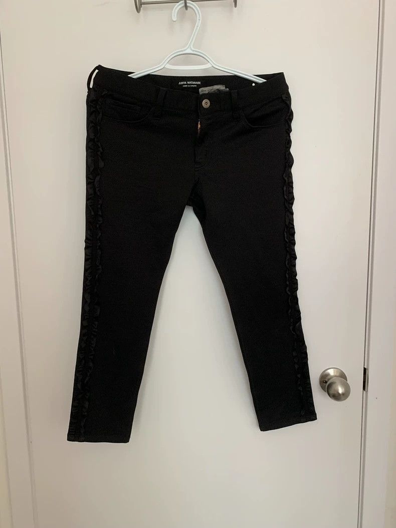 Junya Watanabe Junya Watanabe Ruffled Trim Black Jeans Size US 32 / EU 48 - 4 Thumbnail