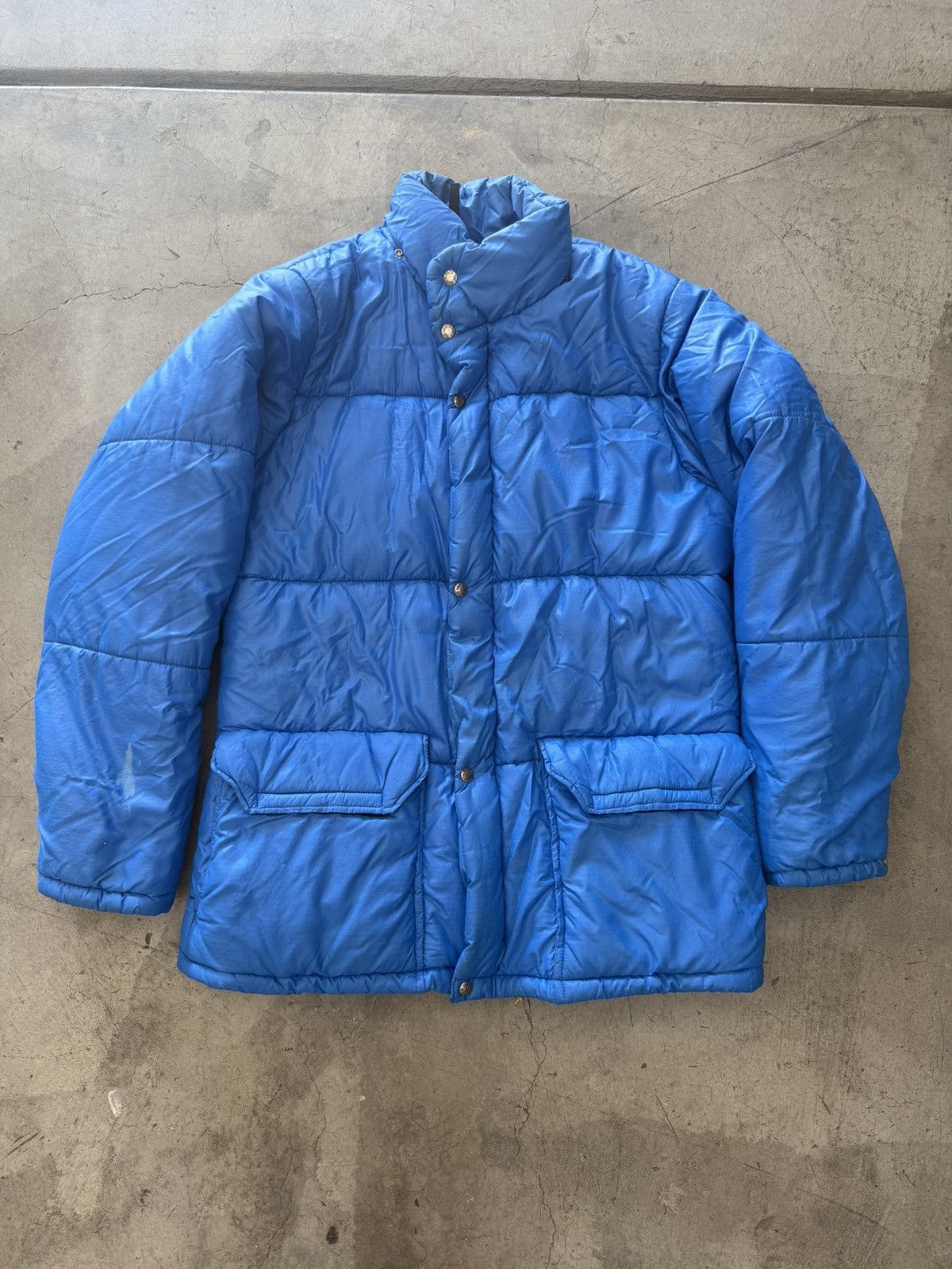 The North Face Vintage 70s The North Face Brown Label Down Jacket Blue XL Size US XL / EU 56 / 4 - 1 Thumbnail