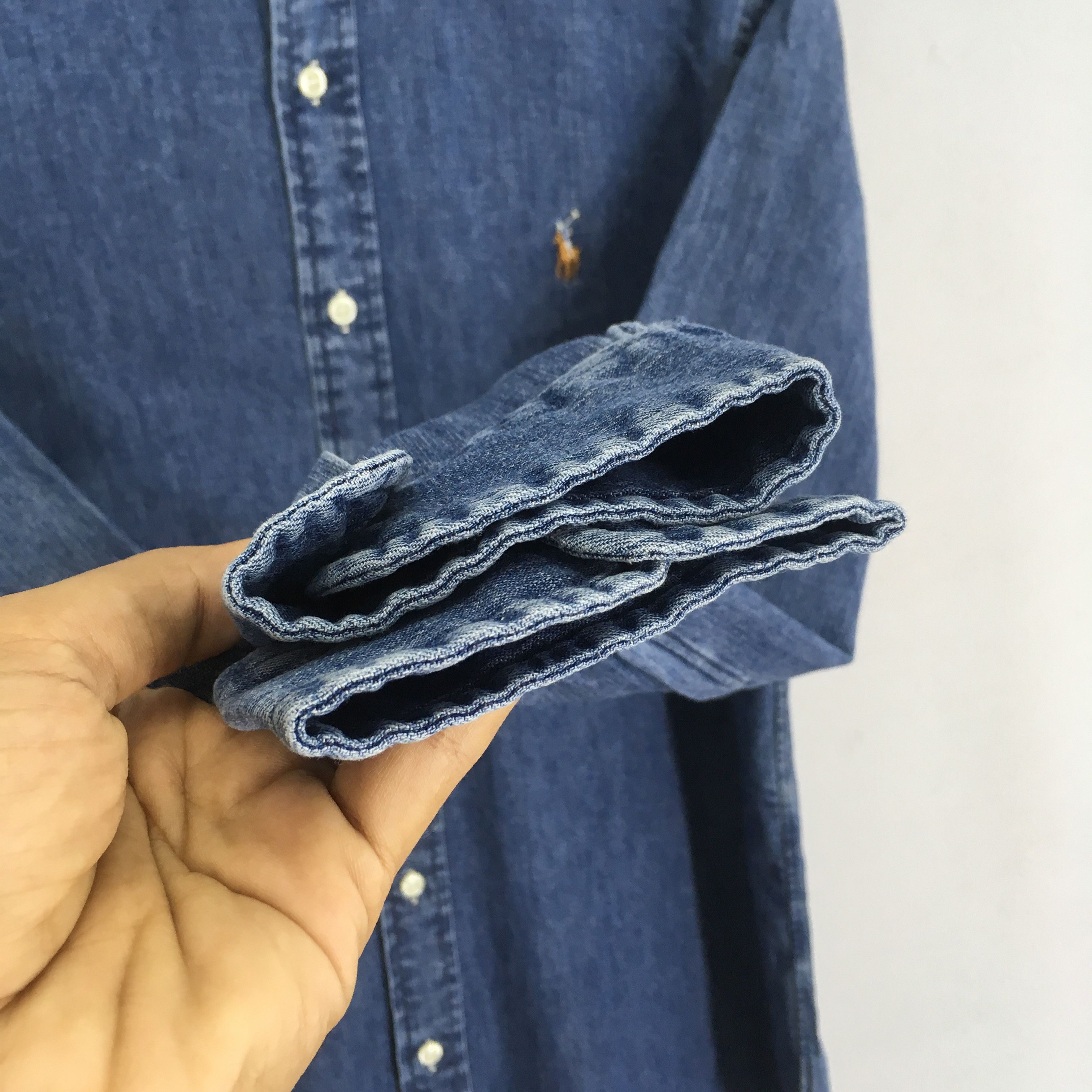 Polo Ralph Lauren Vintage Polo Ralph Lauren Denim Shirt Polo Pony RL Jeans Size US S / EU 44-46 / 1 - 8 Thumbnail