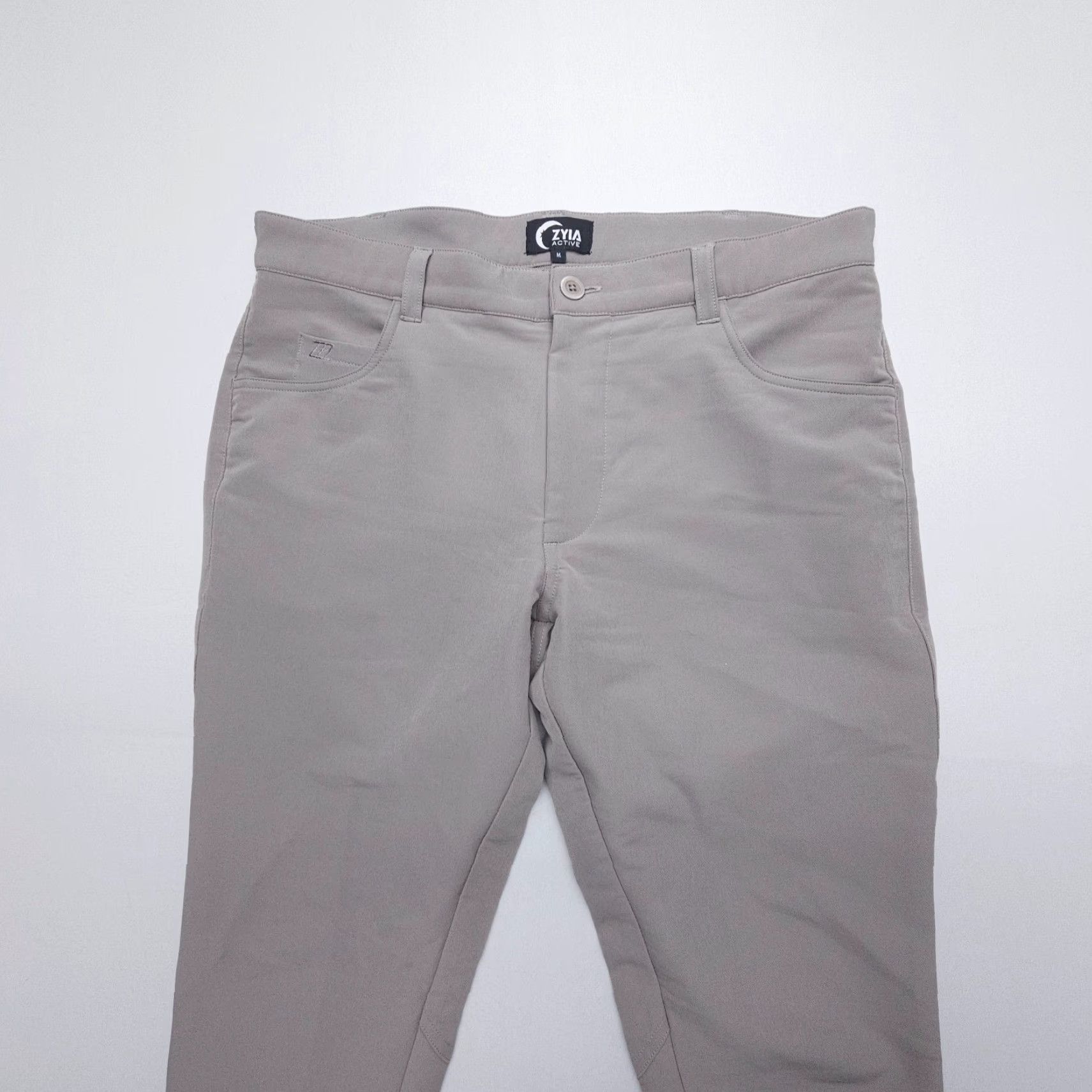 Vintage Zyia Active Slim Stretch Chino Pants Mens Medium Gray Golf Tech Commuter Travel Size US 31 - 6 Thumbnail