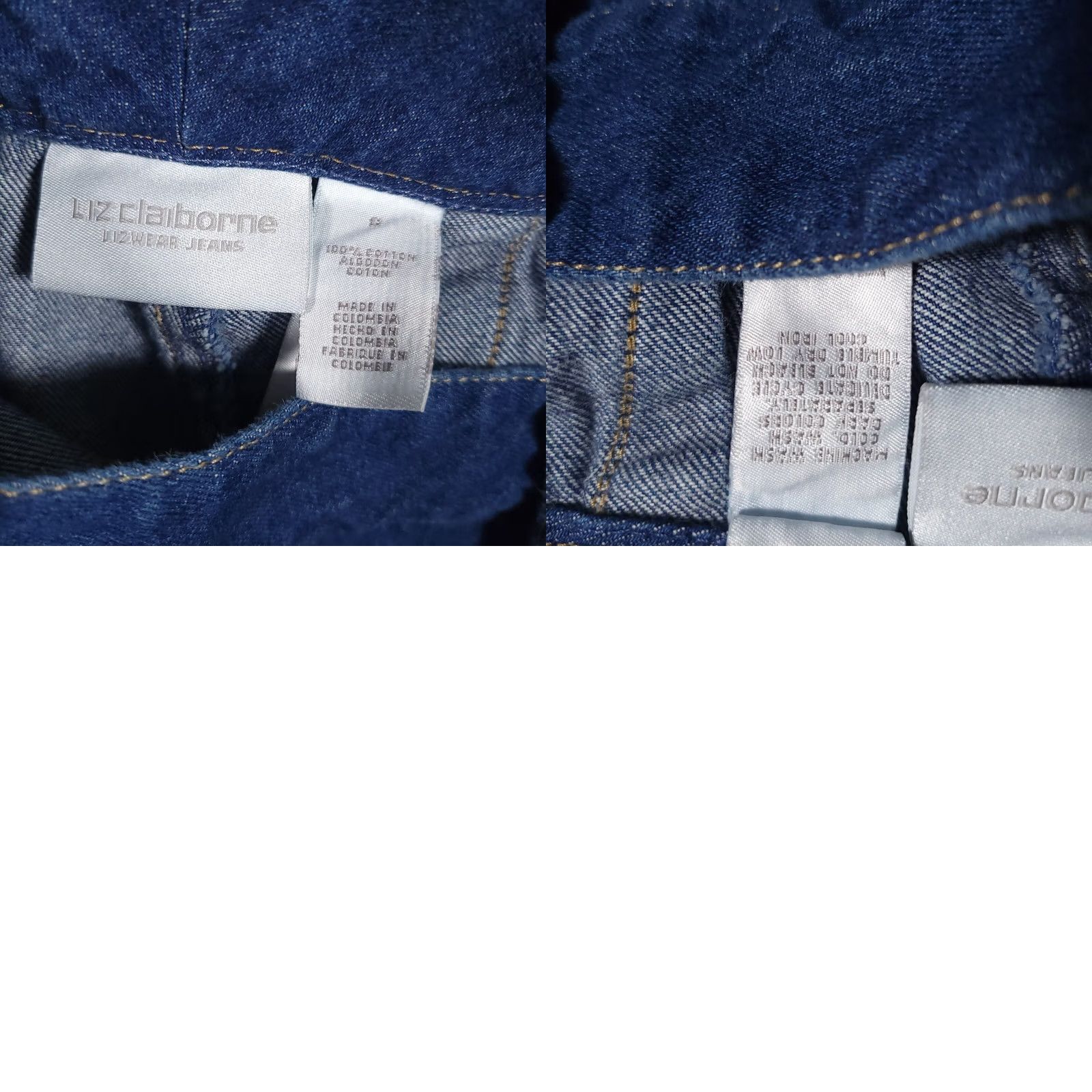 Liz Claiborne VINTAGE Liz Claiborne Jeans Women's 8 Mid Rise Denim Hook & Eye Blue 80s 90s Mom Jeans Cargo Pockets Mens? Size 30" / US 8 / IT 44 - 9 Thumbnail