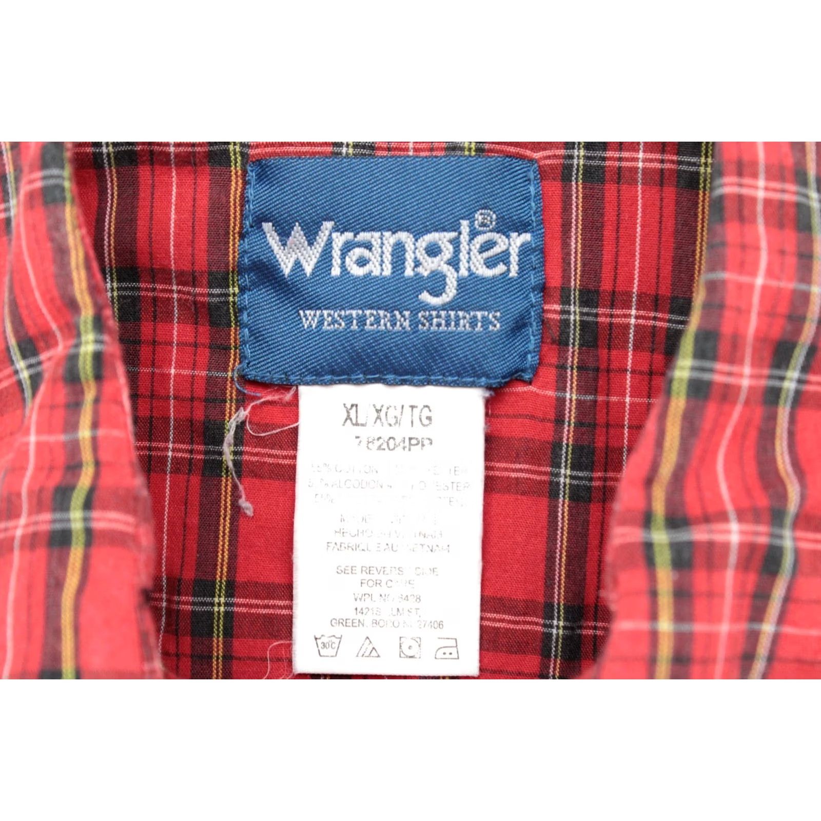 Wrangler VINTAGE Wrangler Shirt Mens XL Red Plaid Pearl Snap Western Cowboy Short Sleeve Size US XL / EU 56 / 4 - 5 Thumbnail
