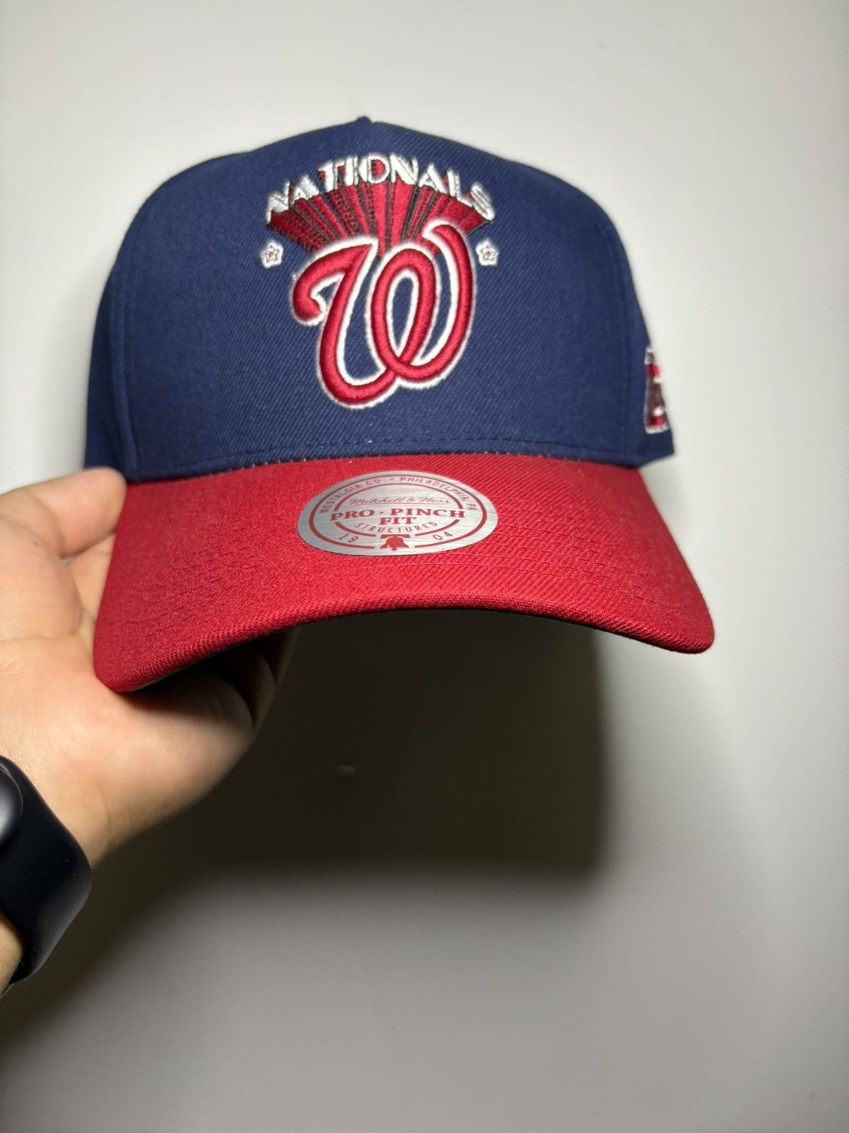 Mitchell & Ness Brand New Washington Nationals Snapback Topps Collab Size ONE SIZE - 3 Thumbnail