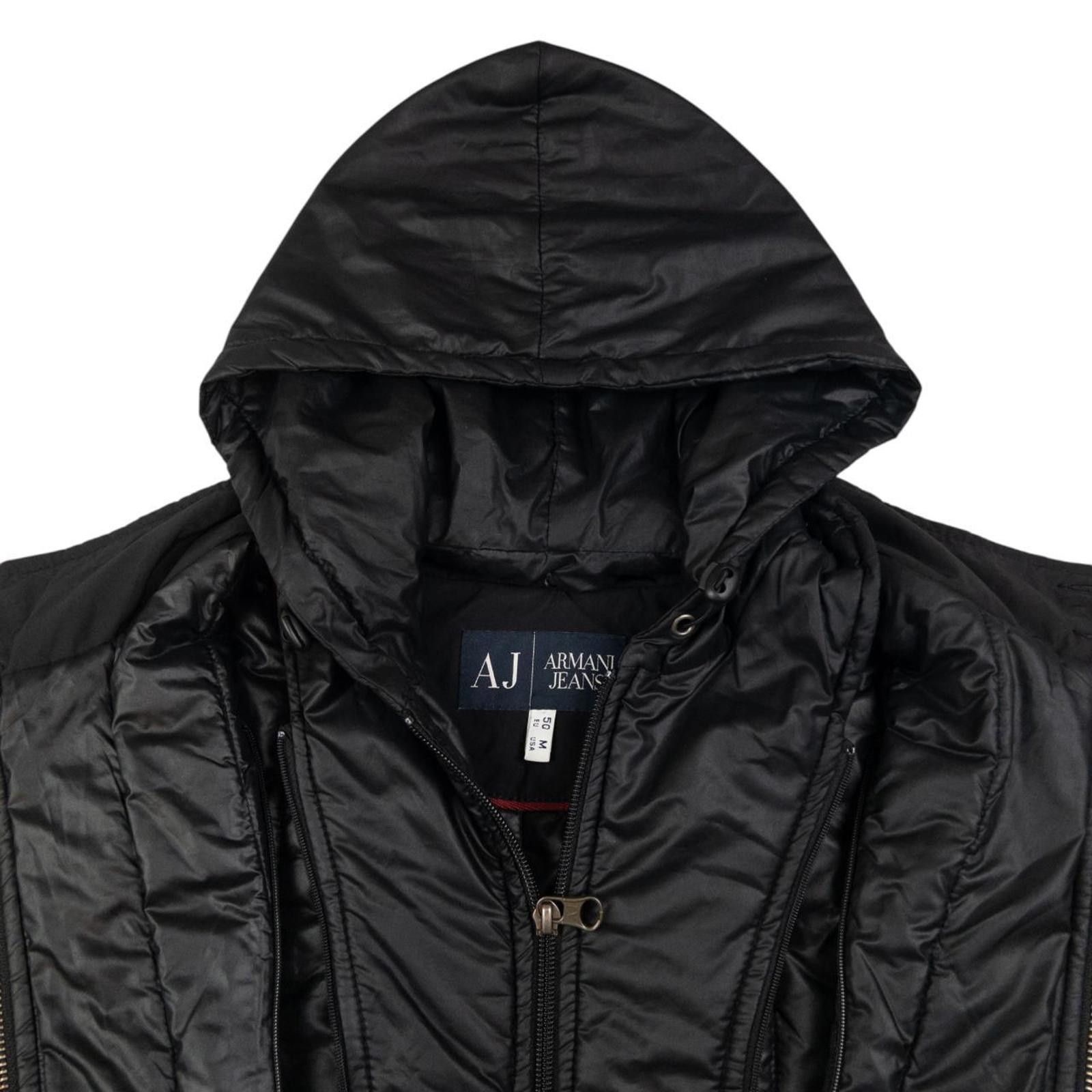 Vintage Armani Jeans Removable Hood Zip Jacket Size M