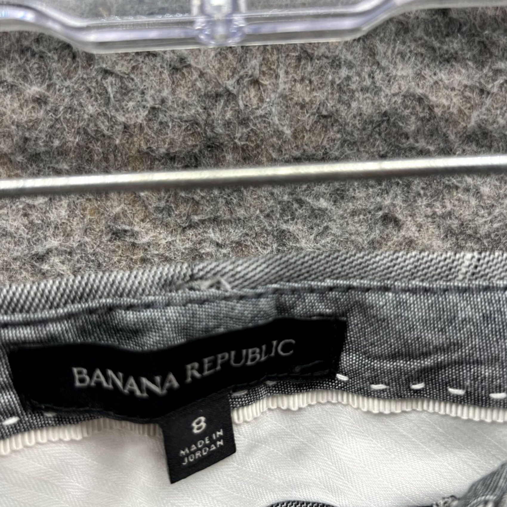 Banana Republic Banana Republic Pants Women 8 Gray Wool Chino Straight Rise Mid 34 in Inseam 30 in Button Zip Pockets Size 30" / US 8 / IT 44 - 6 Thumbnail