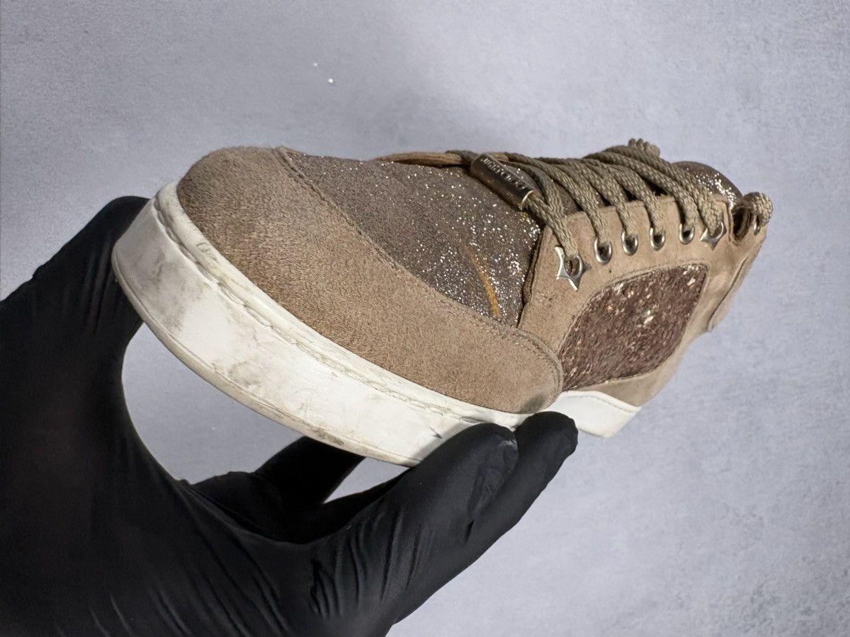 Jimmy Choo Jimmy Choo London Brown Glitter Suede Low Top Sneakers 38 Size US 8 / IT 38 - 19 Thumbnail