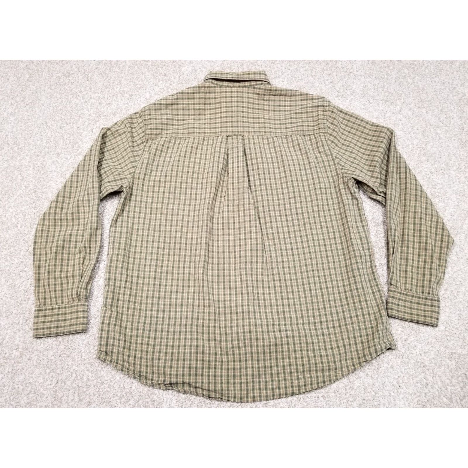 Olive Gander Mountain Shirt Mens Large Olive Plaid Long Sleeve Button-Down Casual Size US L / EU 52-54 / 3 - 5 Thumbnail