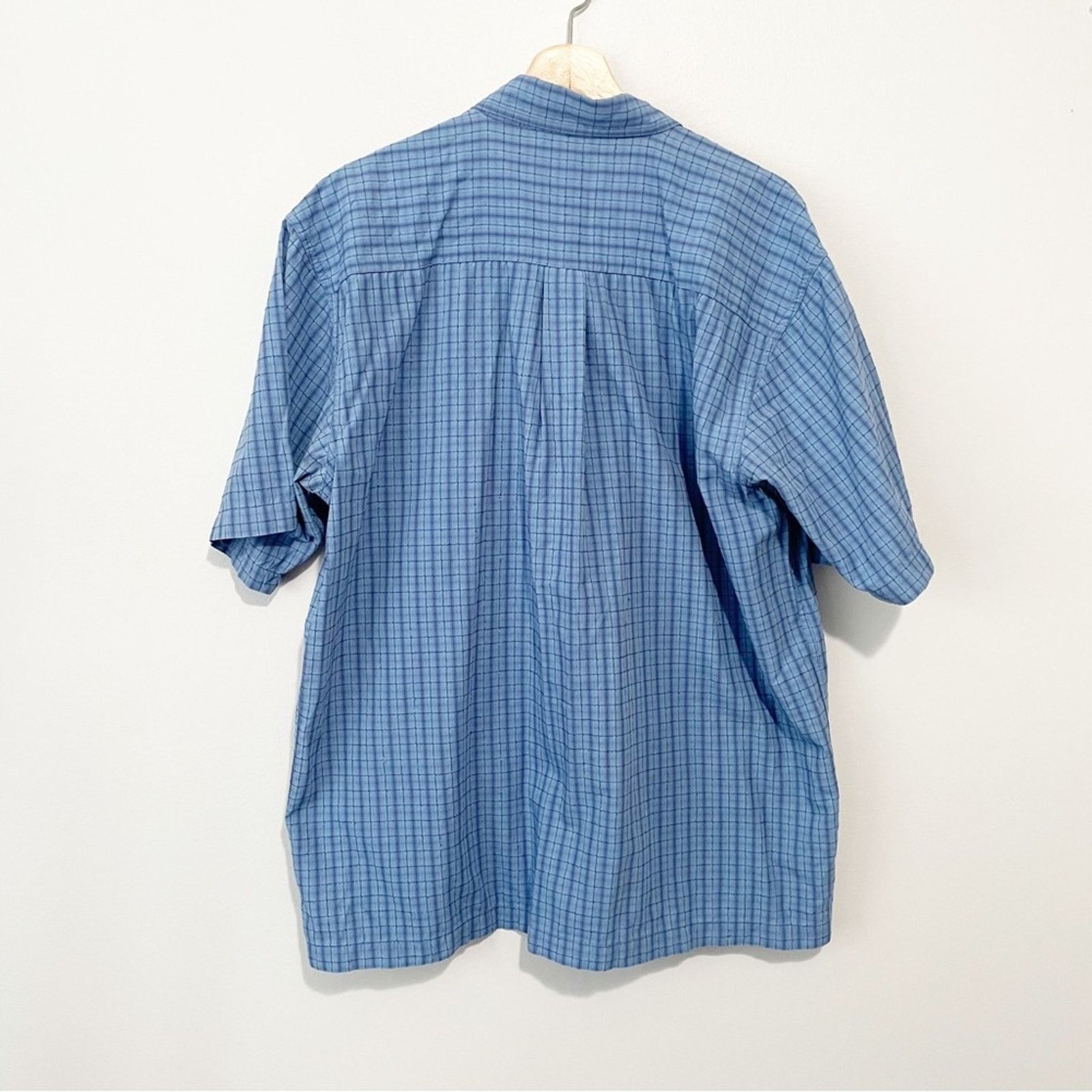 Timberland Timberland blue checked short sleeve shir large button down Size US L / EU 52-54 / 3 - 3 Thumbnail