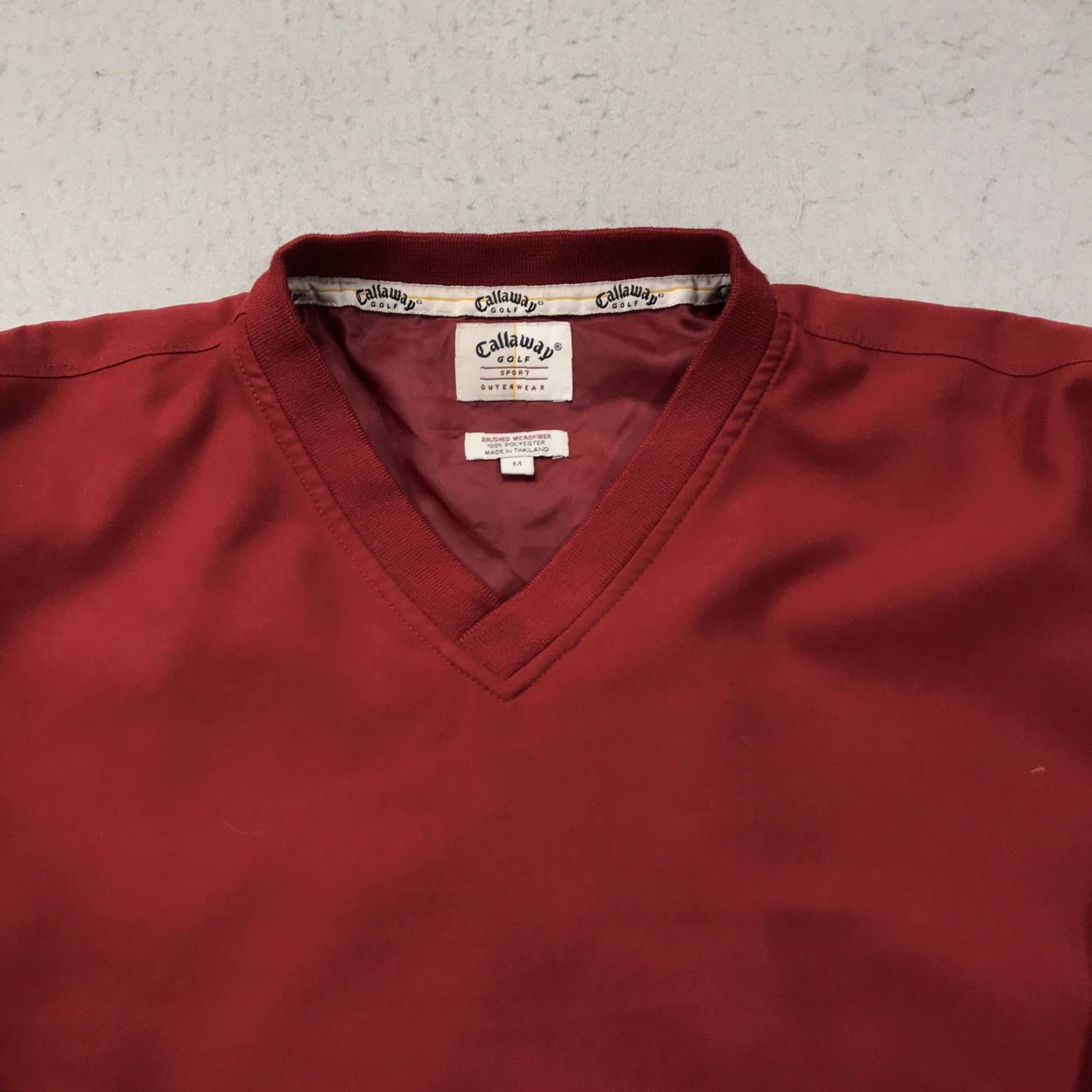 Callaway VINTAGE Callaway Golf Jacket Mens Medium Red Microfiber Windbreaker Pullover 90s Size US M / EU 48-50 / 2 - 2 Thumbnail
