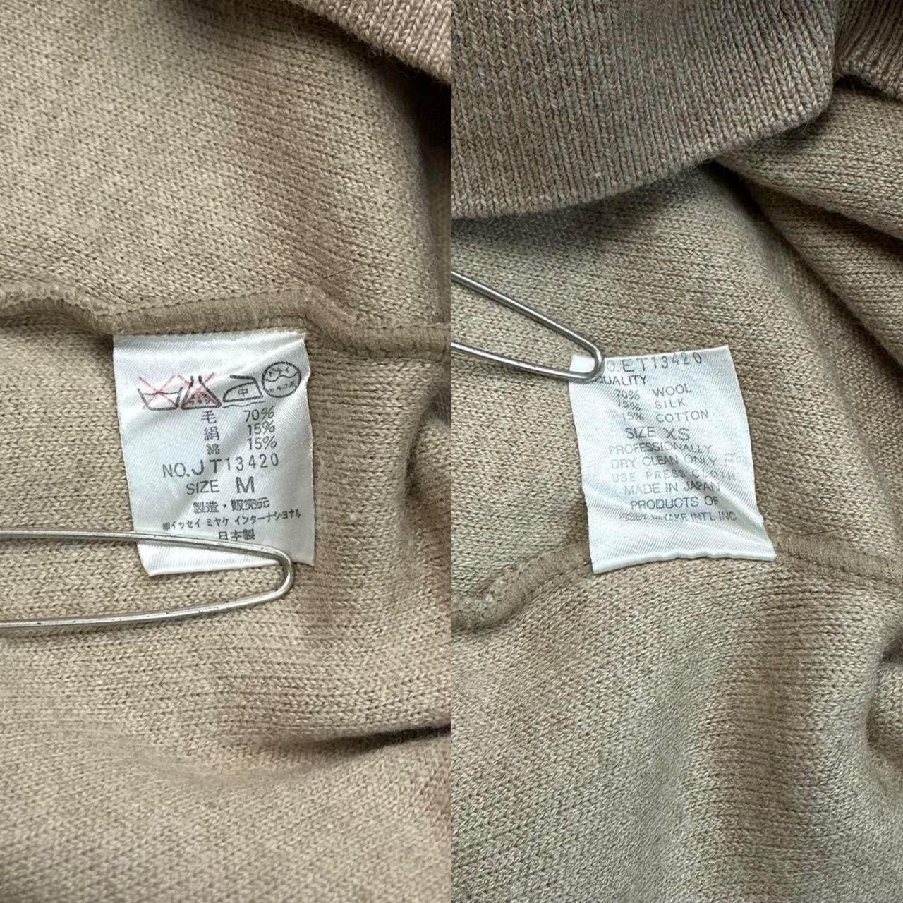 Issey Miyake ISSEY MIYAKE Early 2000s Khaki Turtleneck Sweater Size US XS / EU 42 / 0 - 4 Thumbnail