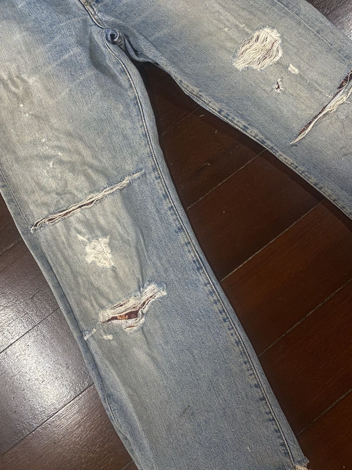 Levi's Vintage Clothing Vintage Levi’s Big E 702 XX Selvedge Distressed Repair Jeans Size US 31 - 7 Thumbnail