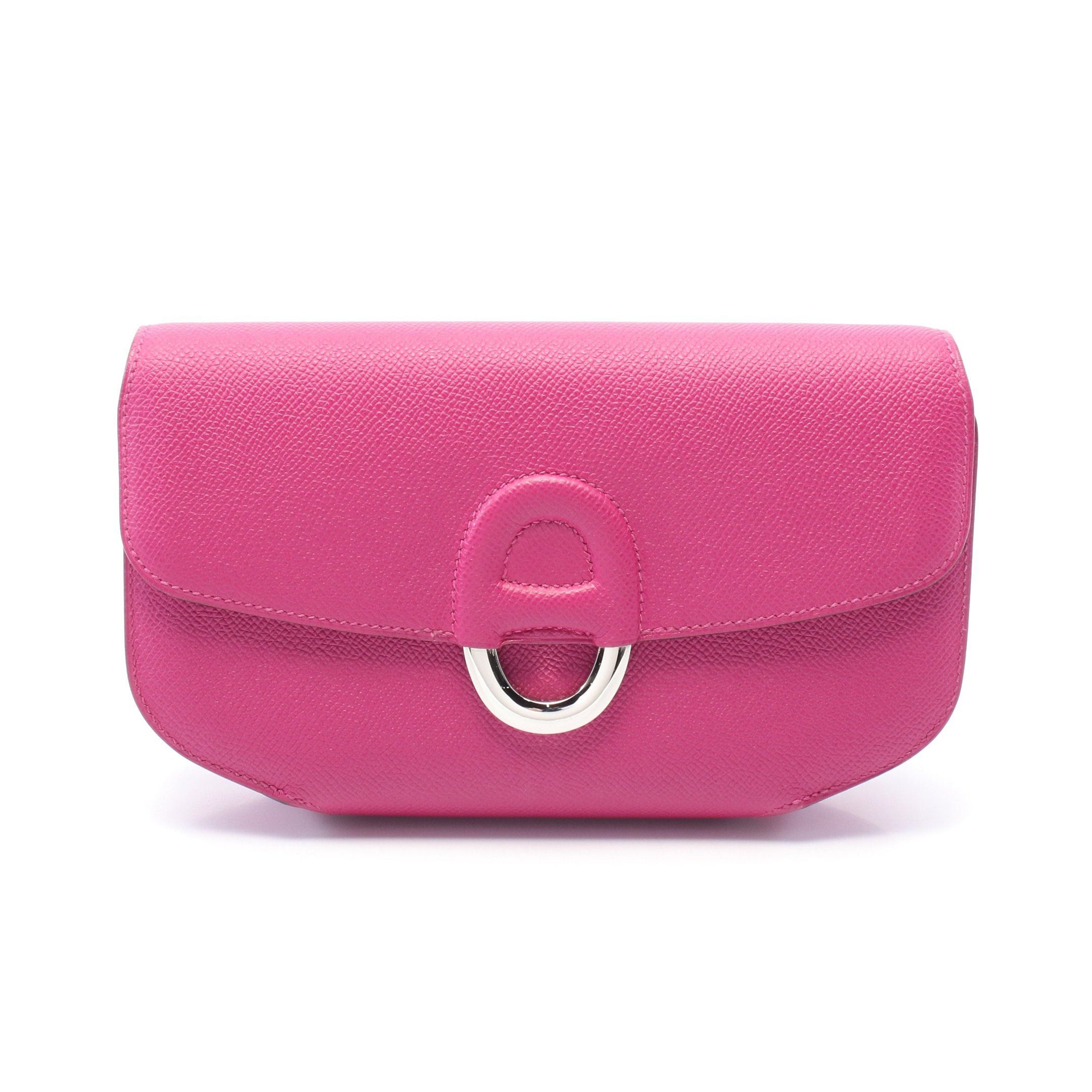 Hermes Hermes Schersch Midi Rose Purple Clutch Bag Veau Epsom Pink Silver Hardware A Stamp Size ONE SIZE - 1 Thumbnail