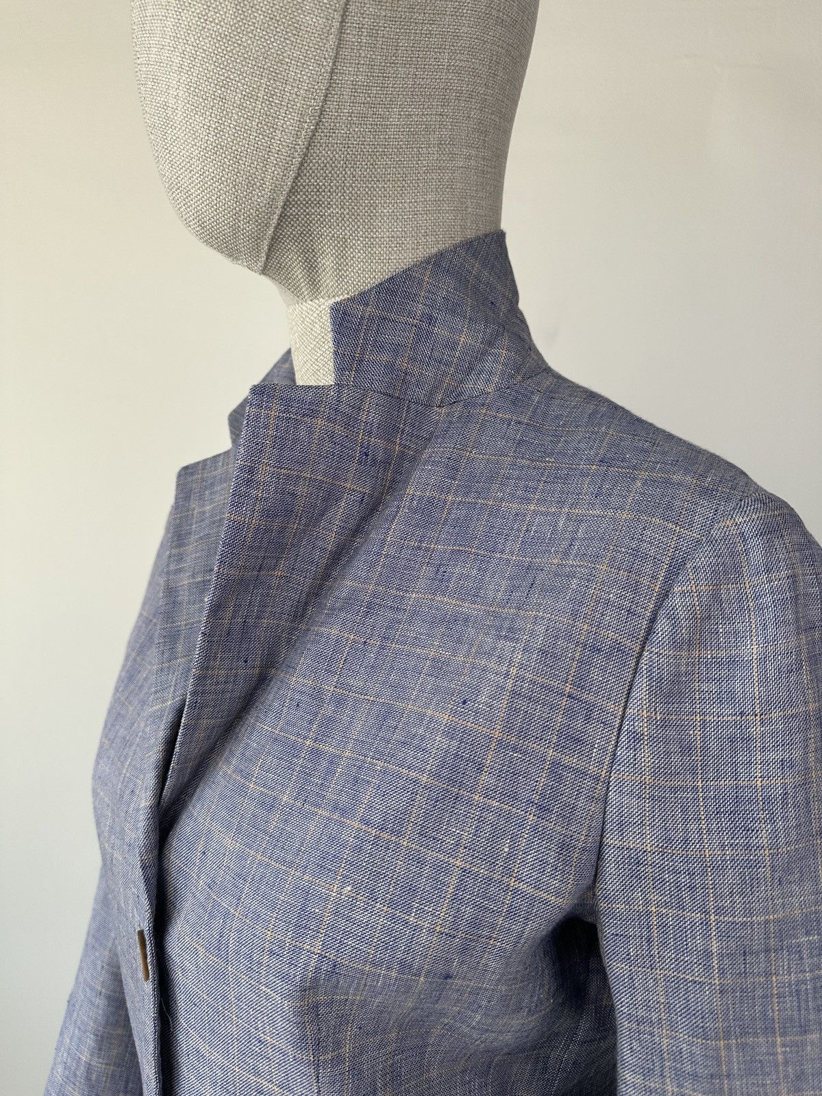 Jacob Cohen JACOB COHEN Hand Made 100% Linen Check Sport Blazer Jacket Size M / US 6-8 / IT 42-44 - 11 Thumbnail