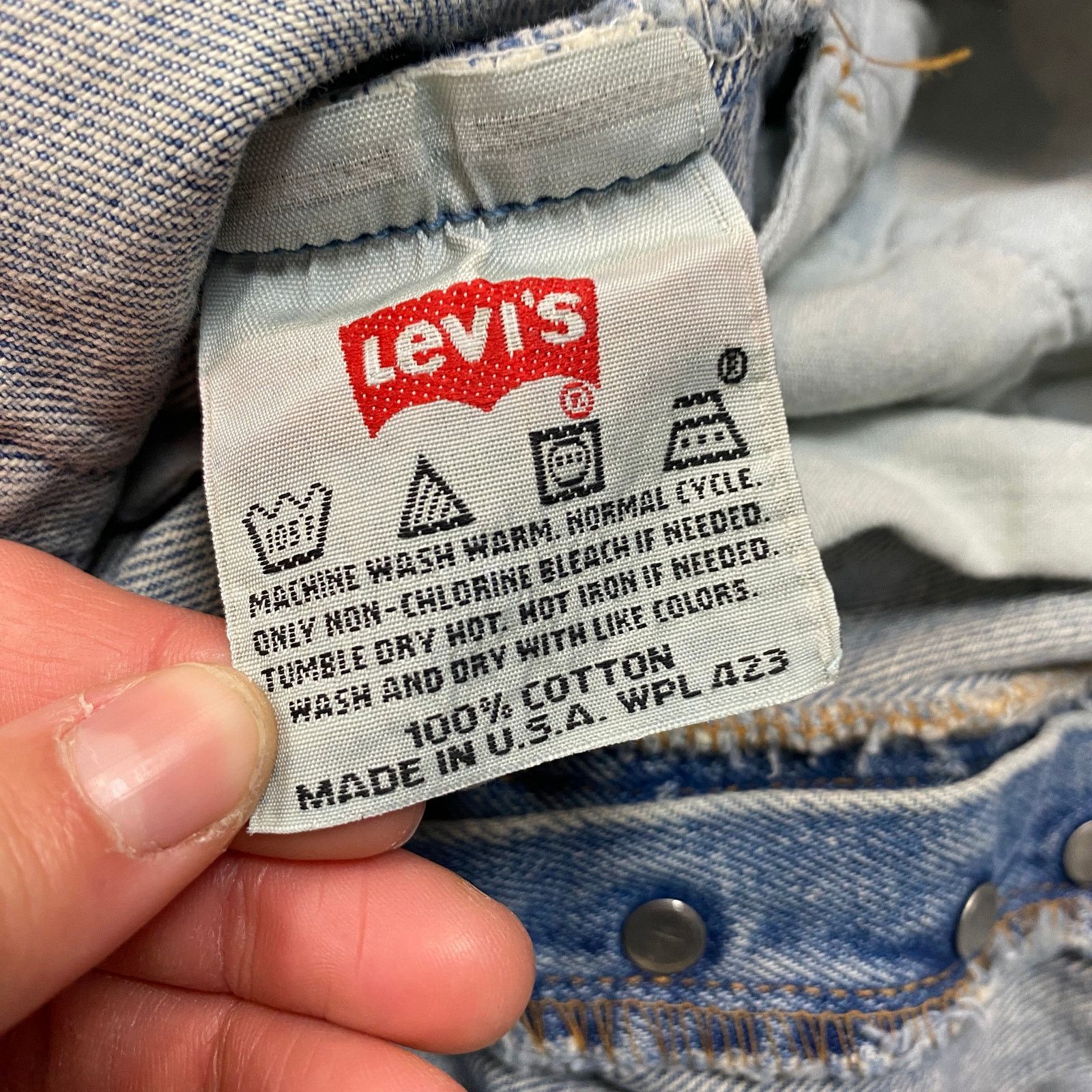 Levi's × Vintage Vintage Levi's 501 Straight Leg Jeans Made in USA Mens 36x27 Size US 36 / EU 52 - 8 Thumbnail