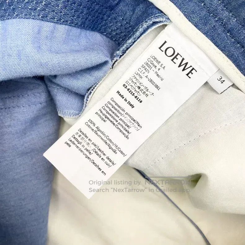 Loewe Loewe Cotton patchwork leather brand logo tights Size 42" / US 20 - 6 Thumbnail
