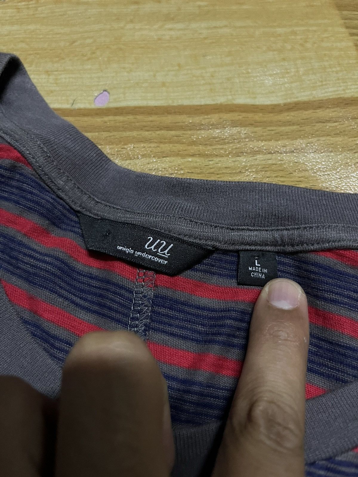 Japanese Brand × Undercover × Uniqlo Undercover By Uniqlo Stripe Design Tee Size US L / EU 52-54 / 3 - 4 Thumbnail