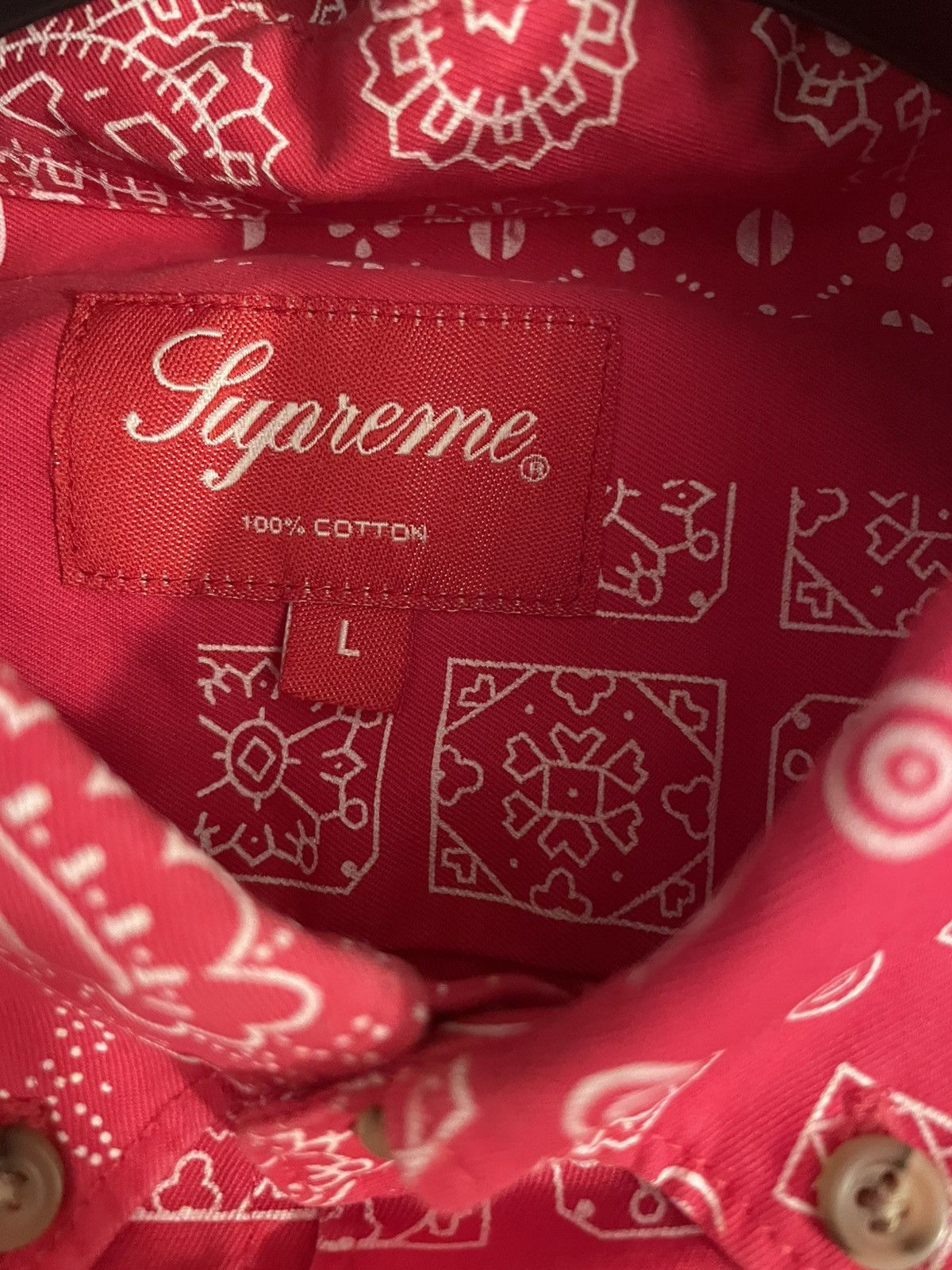 Supreme Paisley Grid Supreme Shirt Size US L / EU 52-54 / 3 - 6 Thumbnail