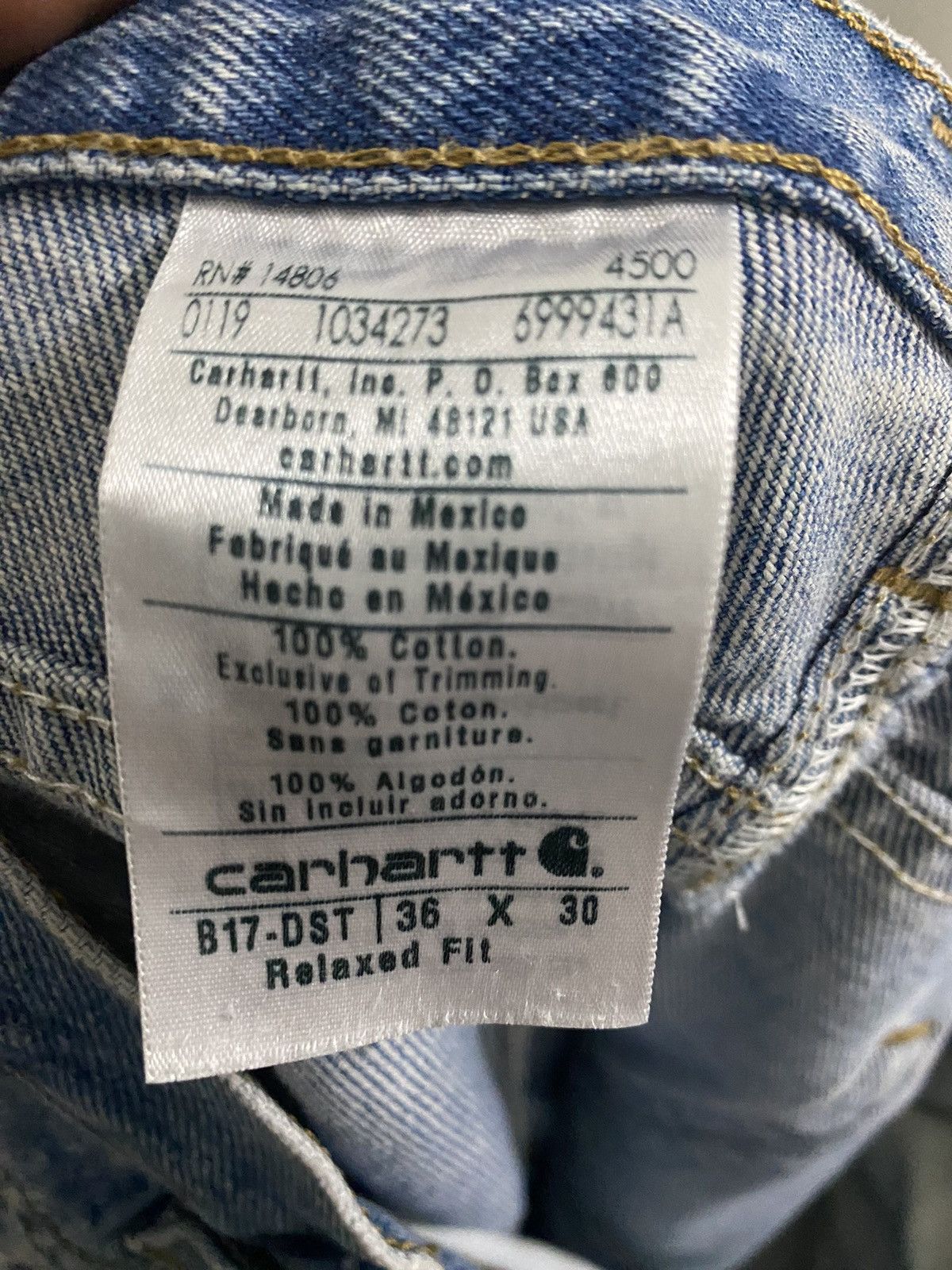 Carhartt × Vintage Vintage Carhartt Work In Progress Jeans Denim Size US 36 / EU 52 - 5 Thumbnail