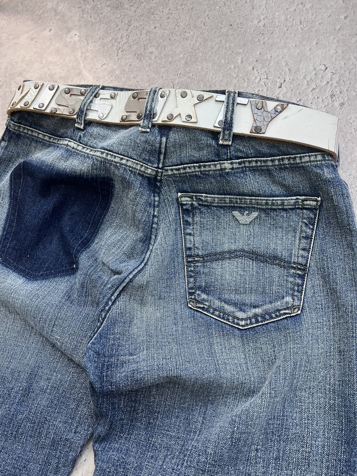 Emporio Armani Vintage Rick Owens Balenciaga Style Armani Jeans Washed 90s Size US 32 / EU 48 - 11 Thumbnail