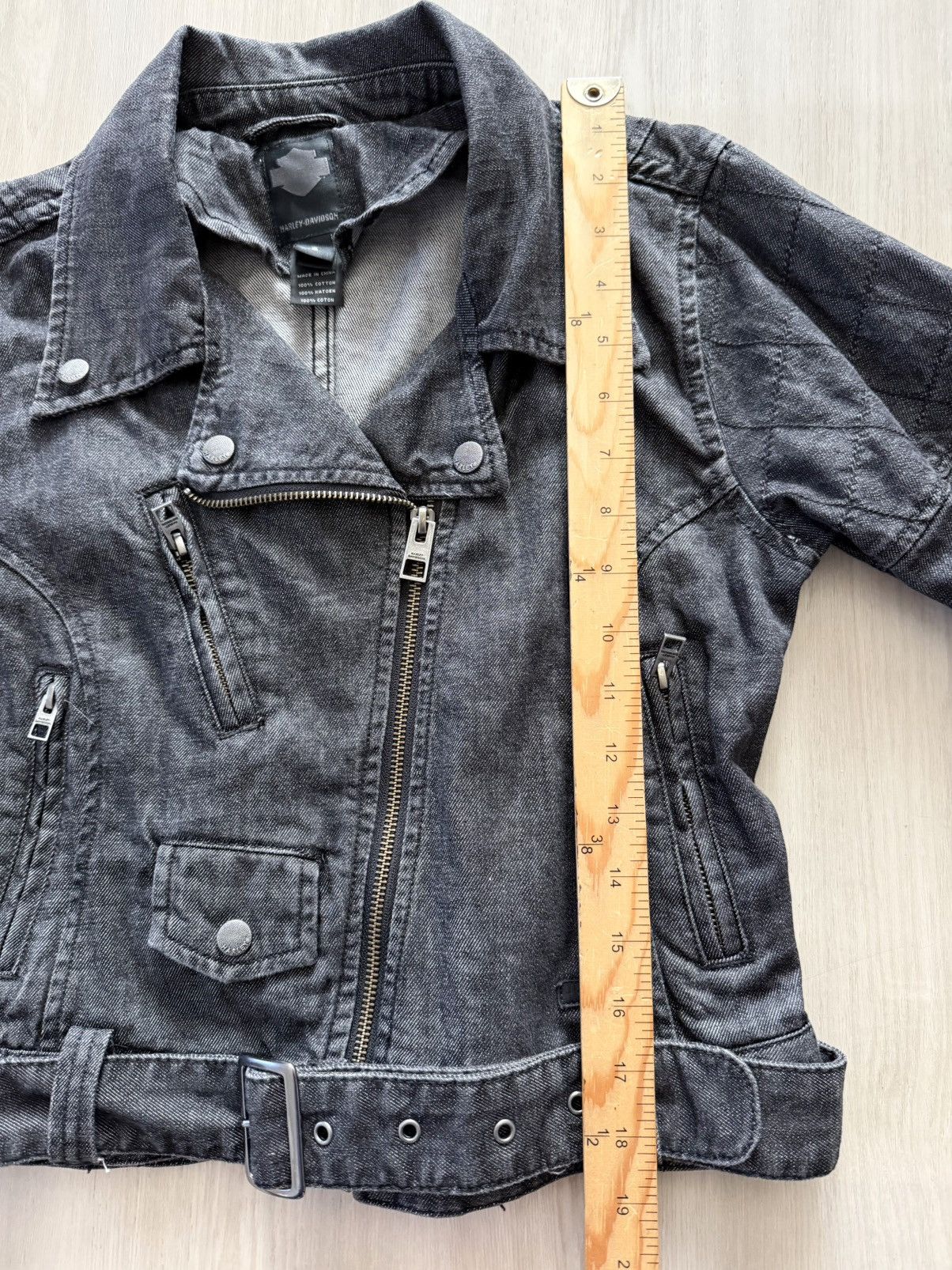 Harley Davidson Harley Davidson Denim Moto Fitted Full Zip Sz S Size S / US 4 / IT 40 - 6 Thumbnail